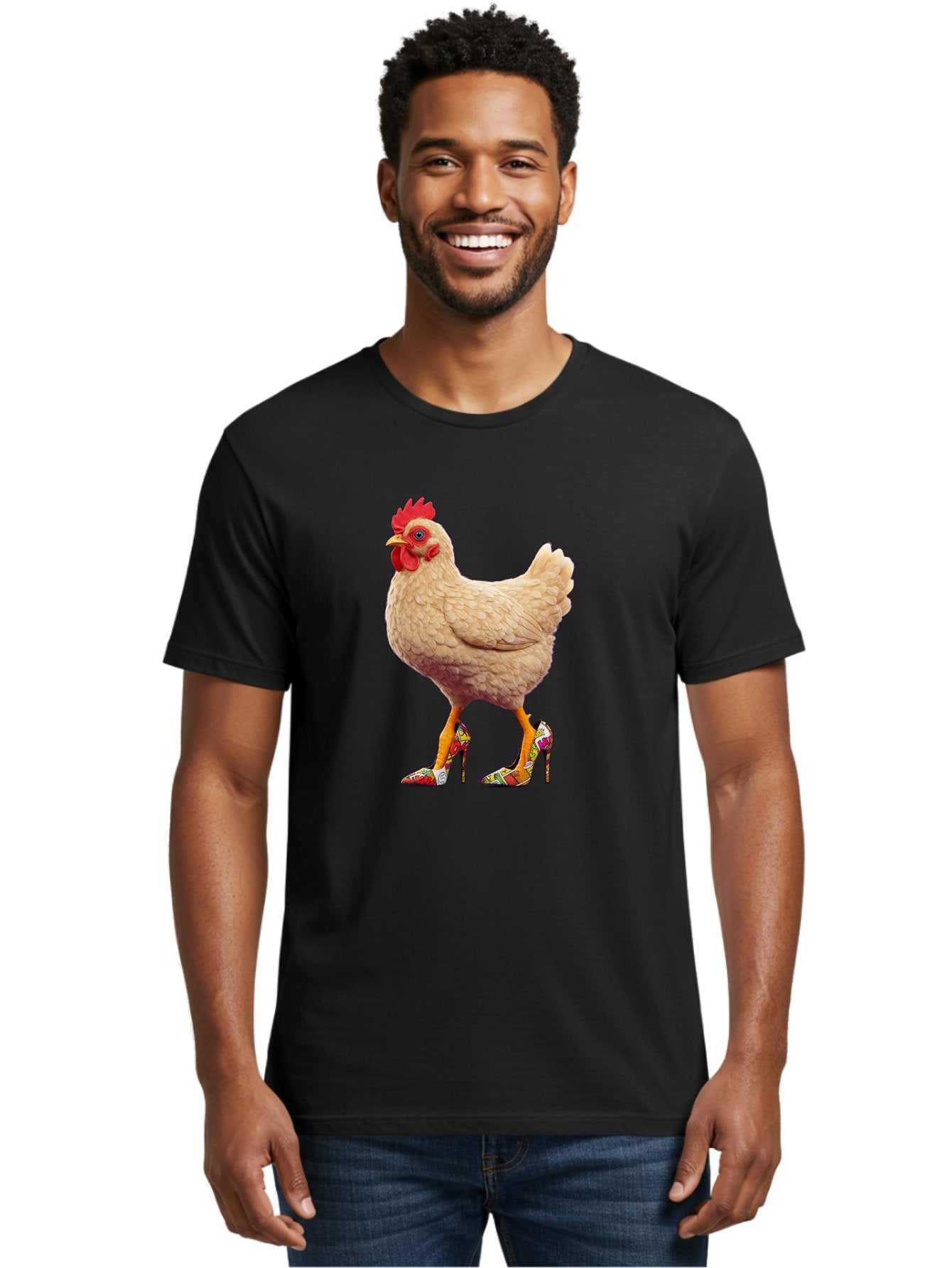 Chicken-In-High-Heels-2 Men'S Graphic Tee, 100% Cotton, Comfortable Casual Summer Wear, Machine Washable, Vintage Camera, Old Camera, Antique Camera, Black Camera, Classic Photography, Photography Equipment, Nostalgic Device, Film Camera, Bam017 27