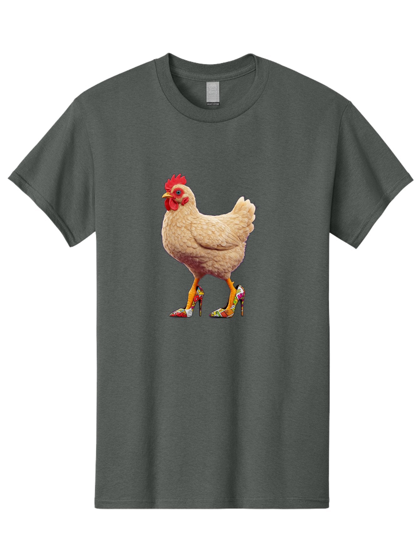 Chicken-In-High-Heels-2 Men'S Graphic Tee, 100% Cotton, Comfortable Casual Summer Wear, Machine Washable, Vintage Camera, Old Camera, Antique Camera, Black Camera, Classic Photography, Photography Equipment, Nostalgic Device, Film Camera, Bam017 13