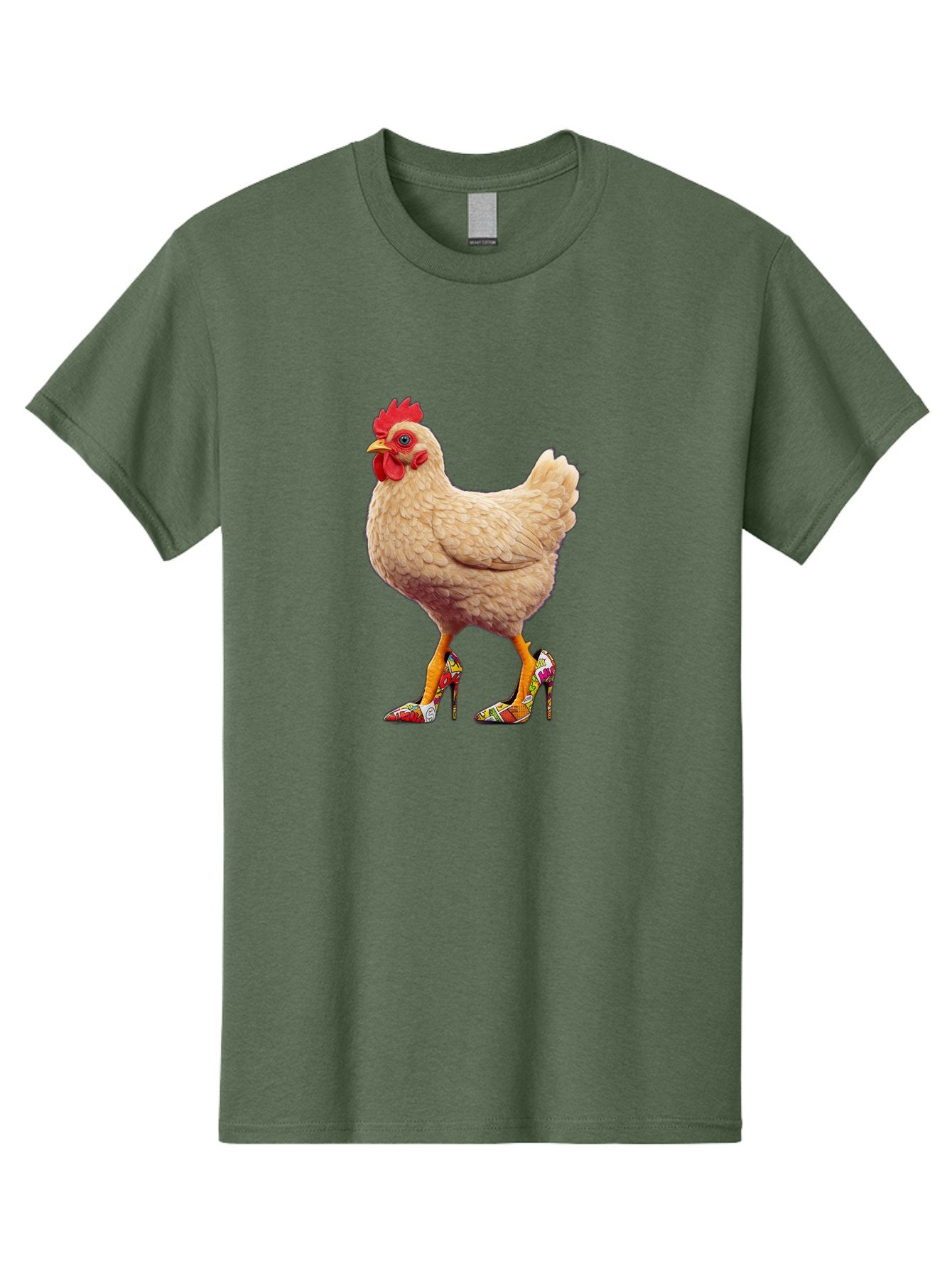 Chicken-In-High-Heels-2 Men'S Graphic Tee, 100% Cotton, Comfortable Casual Summer Wear, Machine Washable, Vintage Camera, Old Camera, Antique Camera, Black Camera, Classic Photography, Photography Equipment, Nostalgic Device, Film Camera, Bam017 3
