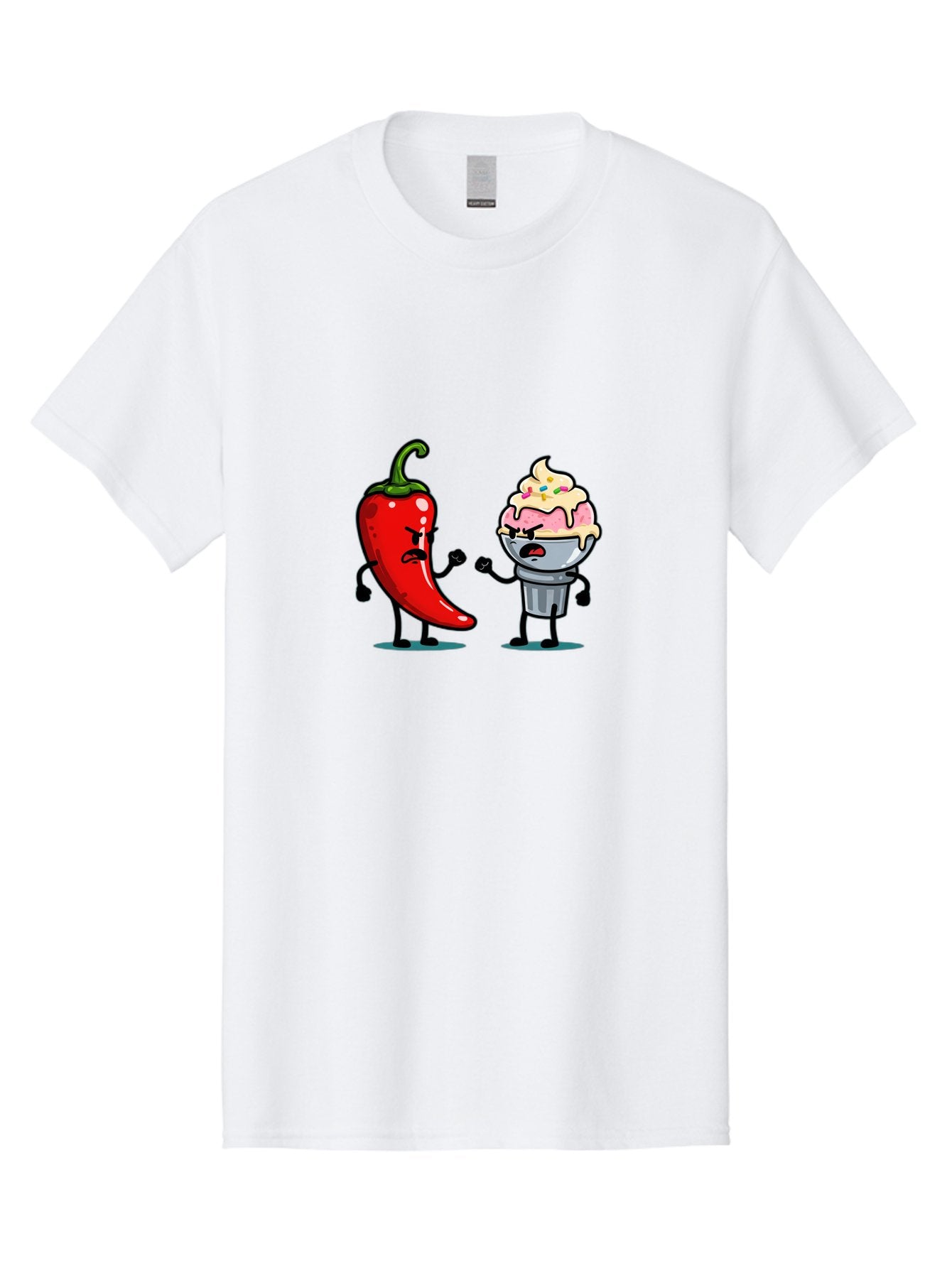 Chili-Pepper-Vs-Ice-Cream-1 Men'S Graphic Tee, 100% Cotton, Comfortable Casual Summer Wear, Machine Washable, Vintage Camera, Old Camera, Antique Camera, Black Camera, Classic Photography, Photography Equipment, Nostalgic Device, Film Camera, Bam023 15