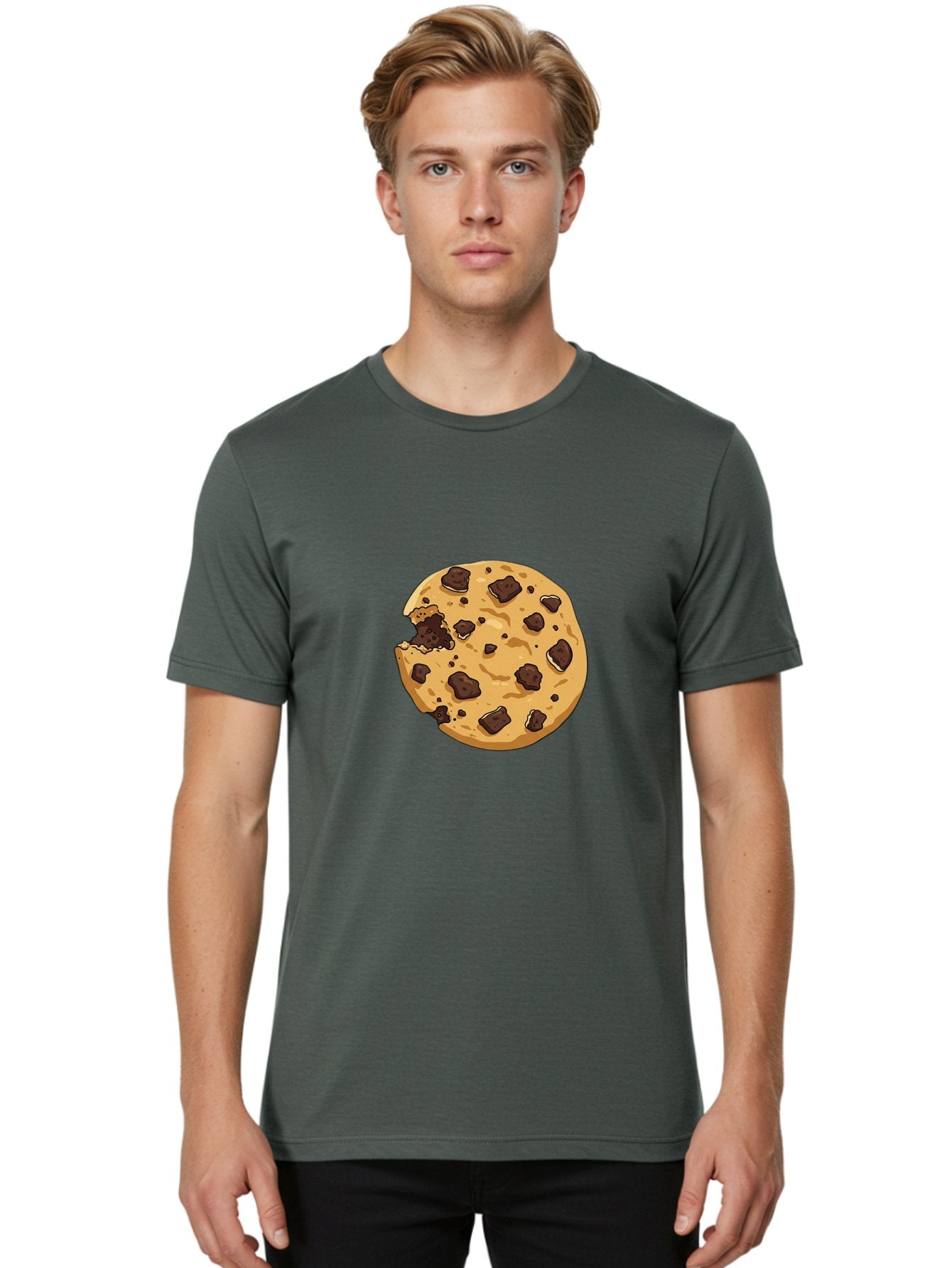 Chocolate-Chip-Cookie-Bite Men'S Graphic Tee, 100% Cotton, Comfortable Casual Summer Wear, Machine Washable, Vintage Camera, Old Camera, Antique Camera, Black Camera, Classic Photography, Photography Equipment, Nostalgic Device, Film Camera, Bam026 27