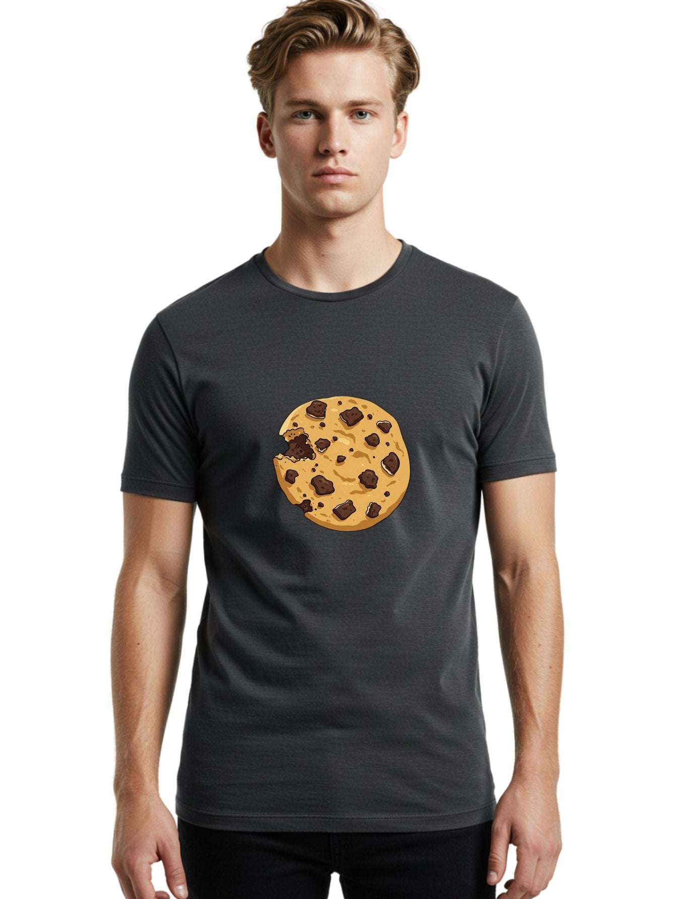 Chocolate-Chip-Cookie-Bite Men'S Graphic Tee, 100% Cotton, Comfortable Casual Summer Wear, Machine Washable, Vintage Camera, Old Camera, Antique Camera, Black Camera, Classic Photography, Photography Equipment, Nostalgic Device, Film Camera, Bam026 30