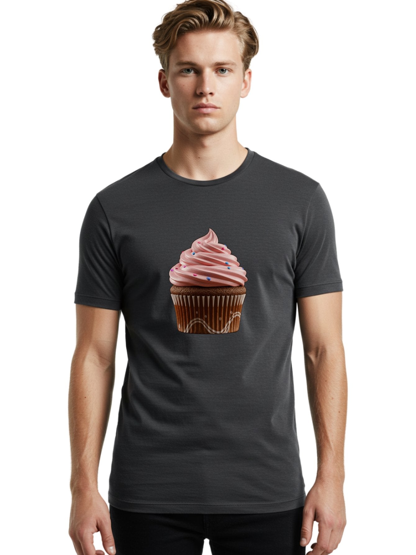 Chocolate-Cupcake Men'S Graphic Tee, 100% Cotton, Comfortable Casual Summer Wear, Machine Washable, Vintage Camera, Old Camera, Antique Camera, Black Camera, Classic Photography, Photography Equipment, Nostalgic Device, Film Camera, Camera Art Bam027 26