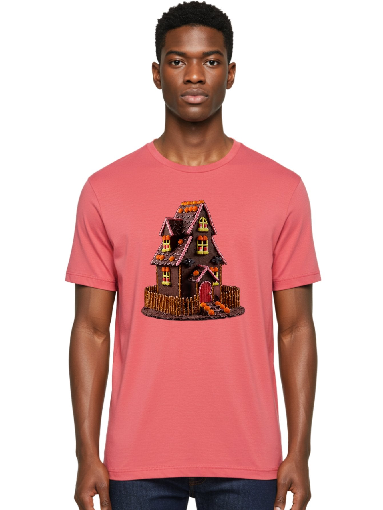 Chocolate-Gingerbread-House Men'S Graphic Tee, 100% Cotton, Comfortable Casual Summer Wear, Machine Washable, Vintage Camera, Old Camera, Antique Camera, Black Camera, Classic Photography, Photography Equipment, Nostalgic Device, Film Camera, Bam030 19