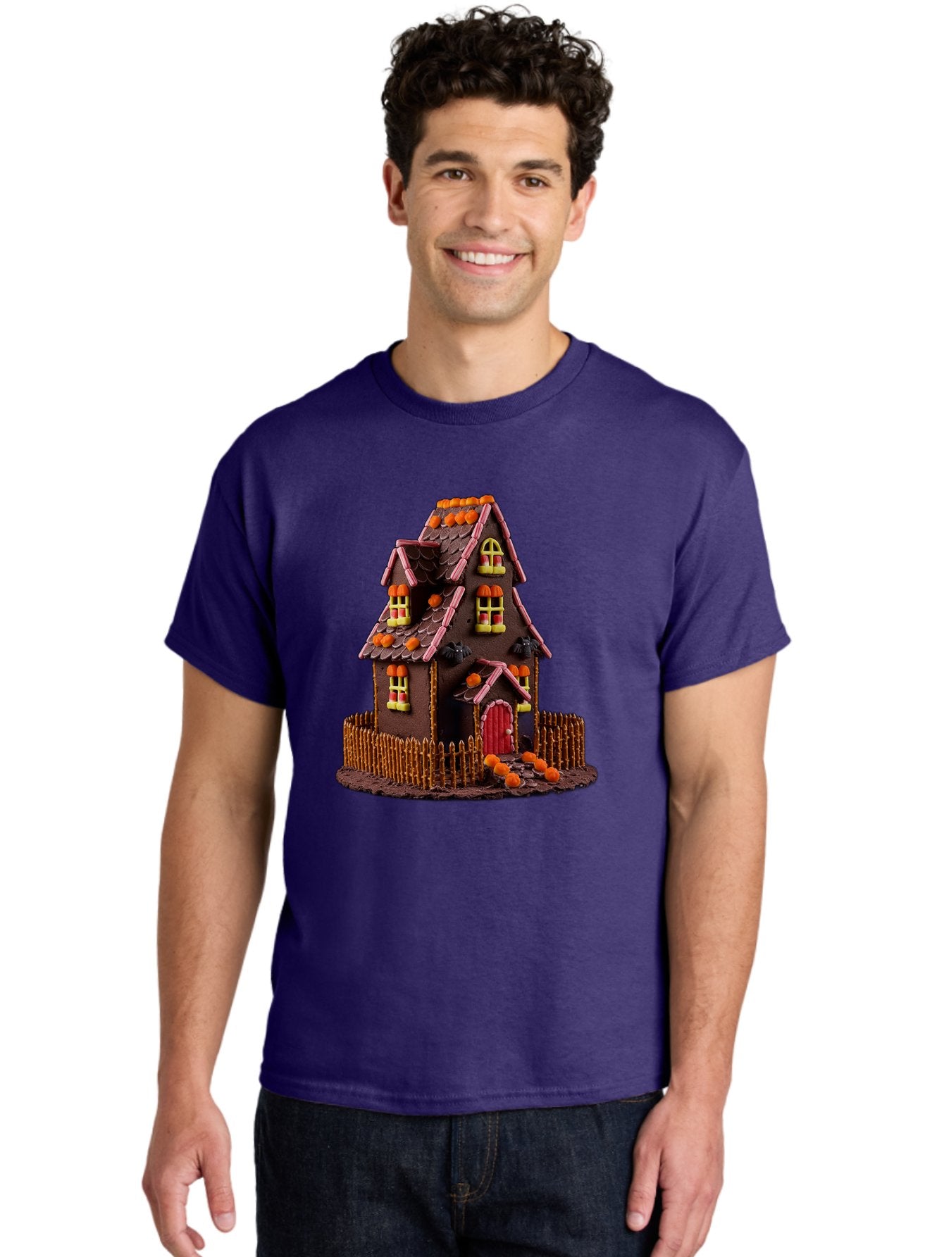 Chocolate-Gingerbread-House Men'S Graphic Tee, 100% Cotton, Comfortable Casual Summer Wear, Machine Washable, Vintage Camera, Old Camera, Antique Camera, Black Camera, Classic Photography, Photography Equipment, Nostalgic Device, Film Camera, Bam030 16
