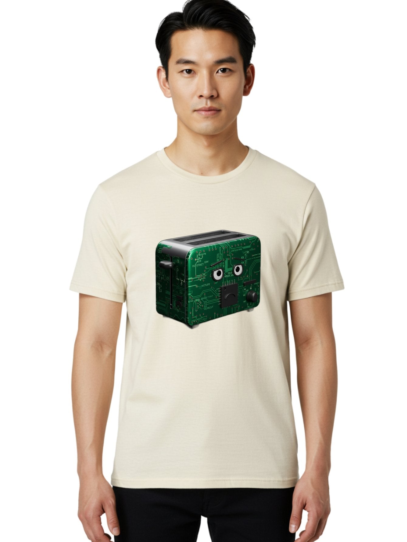 Circuit-Board-Toaster Men'S Graphic Tee, 100% Cotton, Comfortable Casual Summer Wear, Machine Washable, Vintage Camera, Old Camera, Antique Camera, Black Camera, Classic Photography, Photography Equipment, Nostalgic Device, Film Camera, Bam038 24