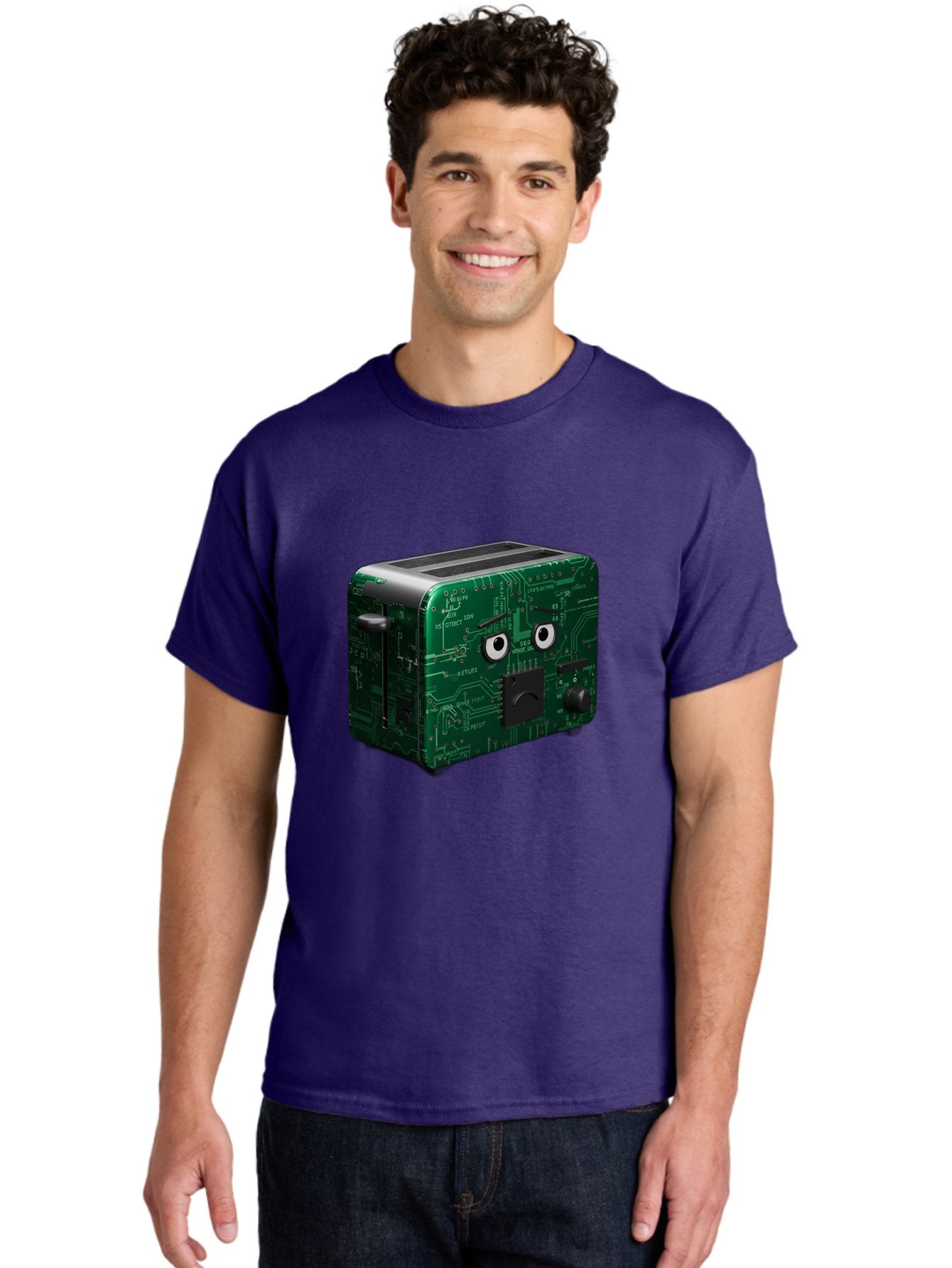 Circuit-Board-Toaster Men'S Graphic Tee, 100% Cotton, Comfortable Casual Summer Wear, Machine Washable, Vintage Camera, Old Camera, Antique Camera, Black Camera, Classic Photography, Photography Equipment, Nostalgic Device, Film Camera, Bam038 25