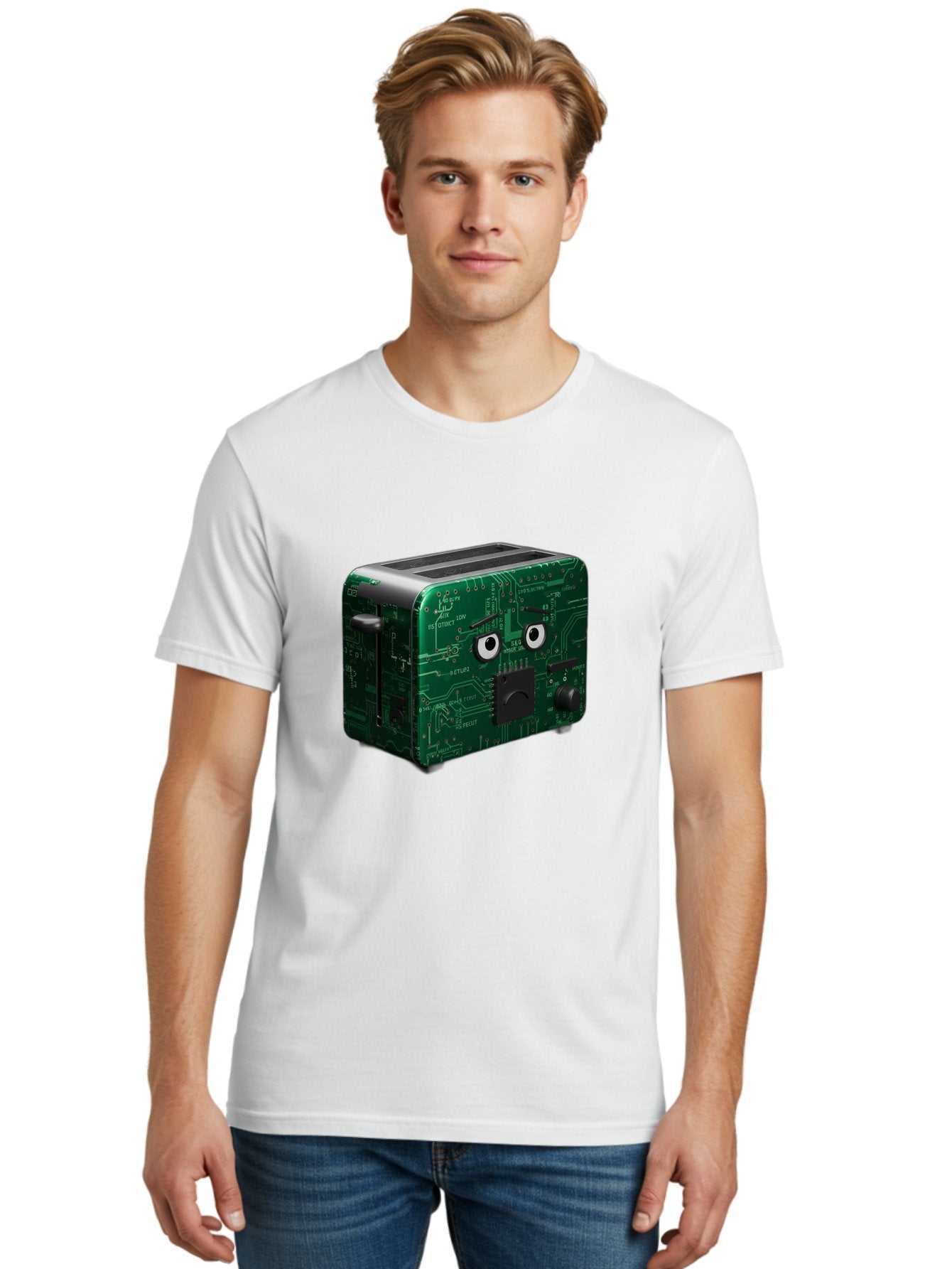 Circuit-Board-Toaster Men'S Graphic Tee, 100% Cotton, Comfortable Casual Summer Wear, Machine Washable, Vintage Camera, Old Camera, Antique Camera, Black Camera, Classic Photography, Photography Equipment, Nostalgic Device, Film Camera, Bam038 19