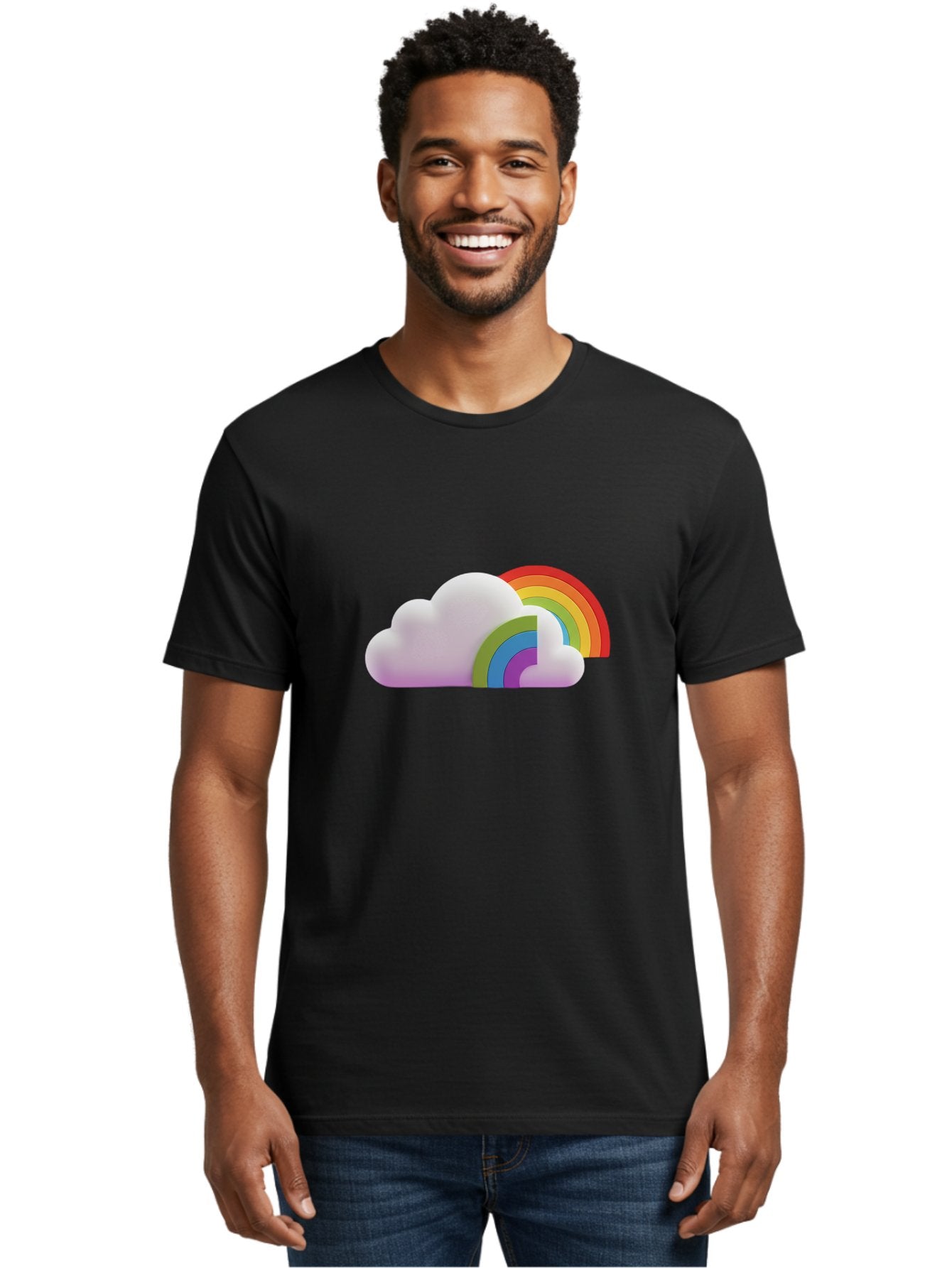 Cloud-And-Rainbow Men'S Graphic Tee, 100% Cotton, Comfortable Casual Summer Wear, Machine Washable, Vintage Camera, Old Camera, Antique Camera, Black Camera, Classic Photography, Photography Equipment, Nostalgic Device, Film Camera, Camera Art Bam046 29