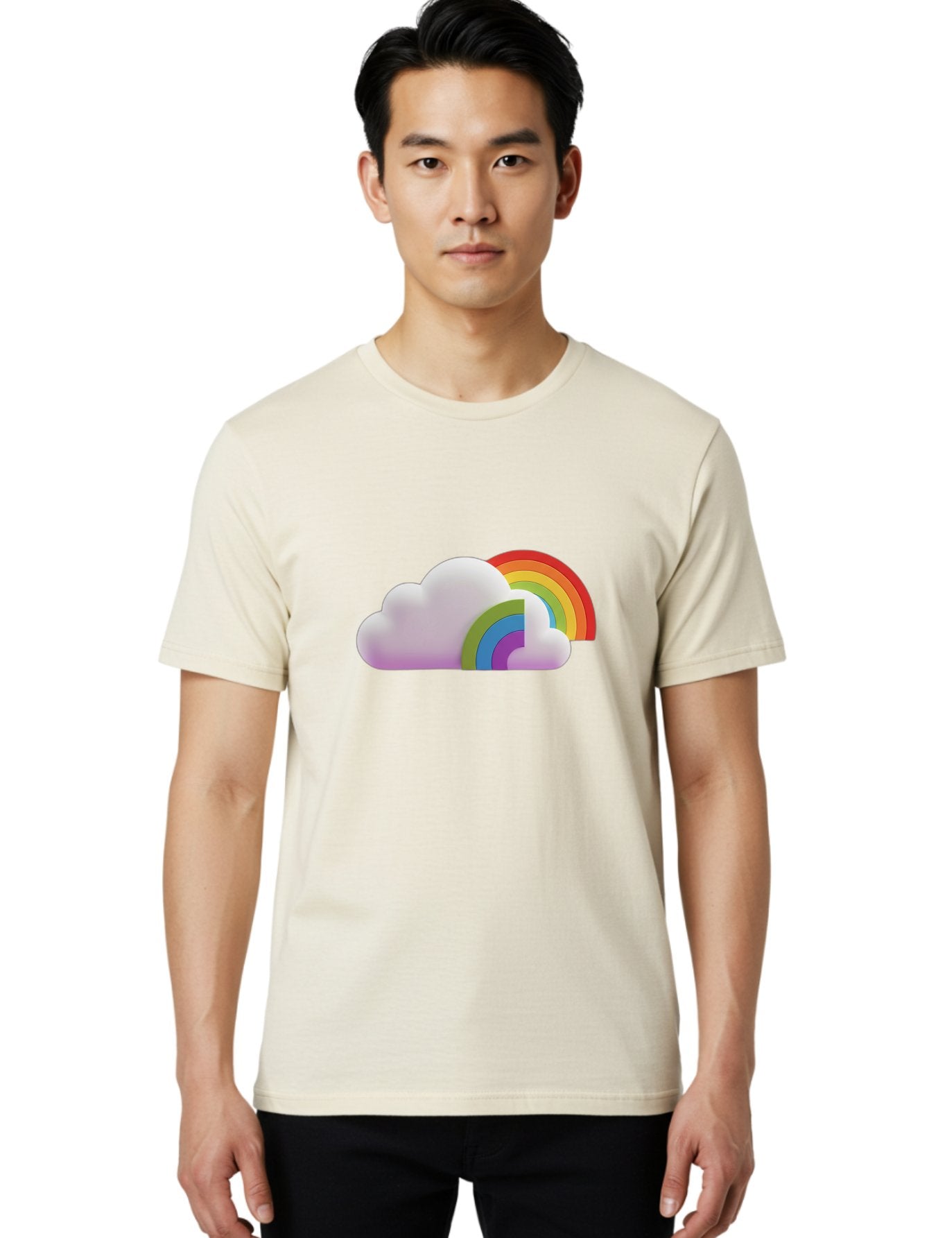 Cloud-And-Rainbow Men'S Graphic Tee, 100% Cotton, Comfortable Casual Summer Wear, Machine Washable, Vintage Camera, Old Camera, Antique Camera, Black Camera, Classic Photography, Photography Equipment, Nostalgic Device, Film Camera, Camera Art Bam046 20