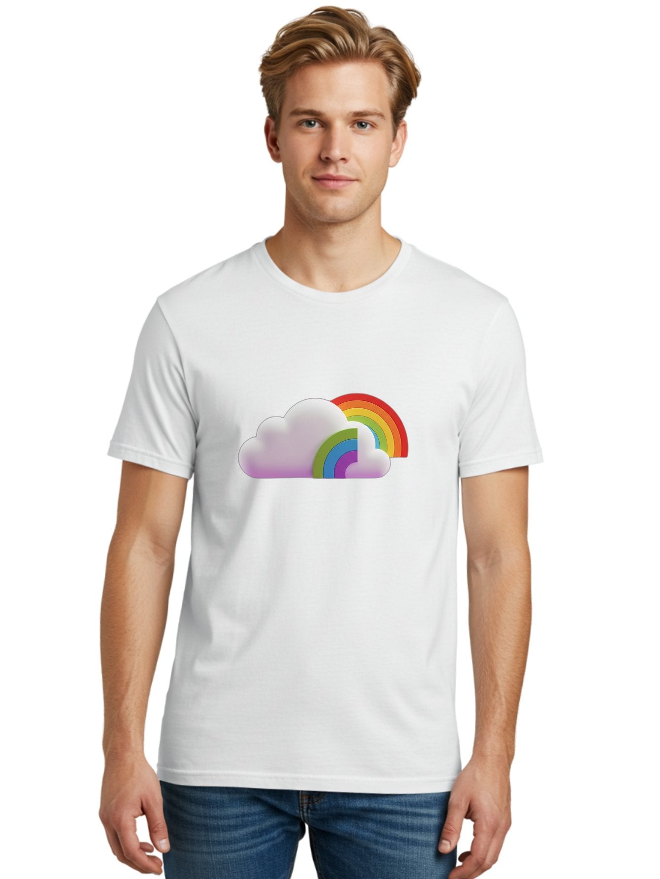 Cloud-And-Rainbow Men'S Graphic Tee, 100% Cotton, Comfortable Casual Summer Wear, Machine Washable, Vintage Camera, Old Camera, Antique Camera, Black Camera, Classic Photography, Photography Equipment, Nostalgic Device, Film Camera, Camera Art Bam046 16
