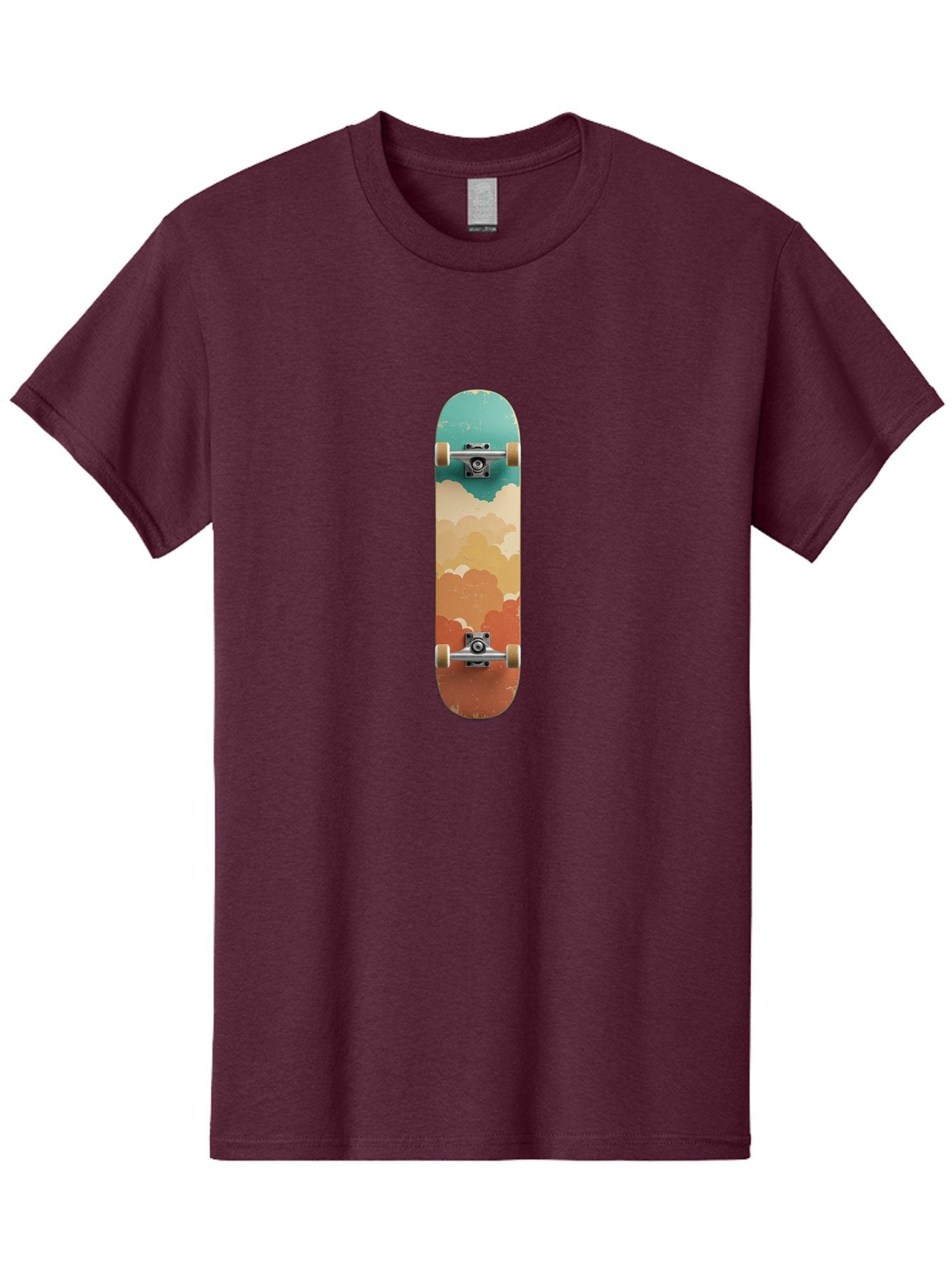 Cloud-Skateboard-2 Men'S Graphic Tee, 100% Cotton, Comfortable Casual Summer Wear, Machine Washable, Vintage Camera, Old Camera, Antique Camera, Black Camera, Classic Photography, Photography Equipment, Nostalgic Device, Film Camera, Bam055 10