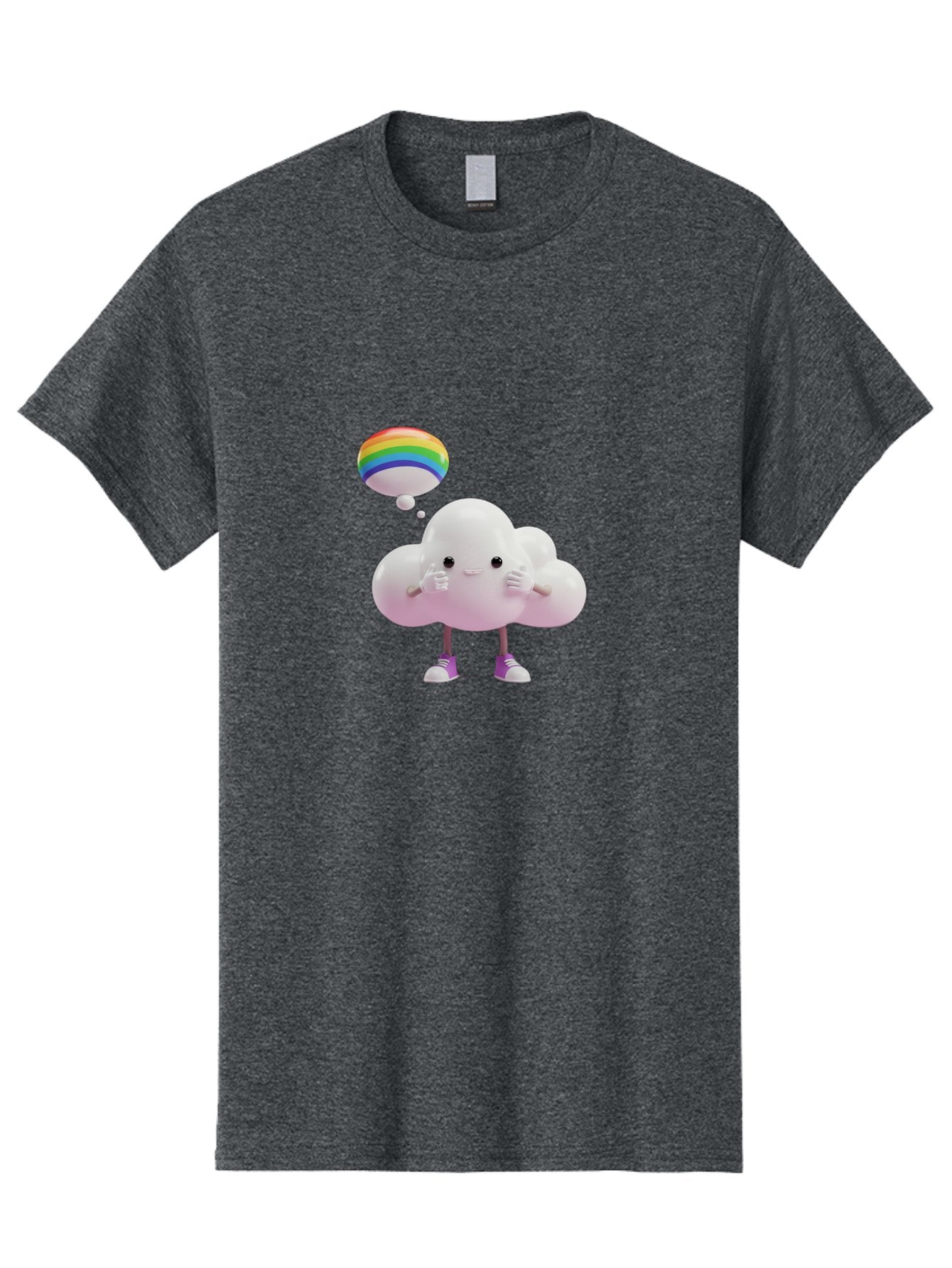 Cloud-With-Rainbow-Thought-Bubble Men'S Graphic Tee, 100% Cotton, Comfortable Casual Summer Wear, Machine Washable, Vintage Camera, Old Camera, Antique Camera, Black Camera, Classic Photography, Photography Equipment, Nostalgic Device, Bam059 14