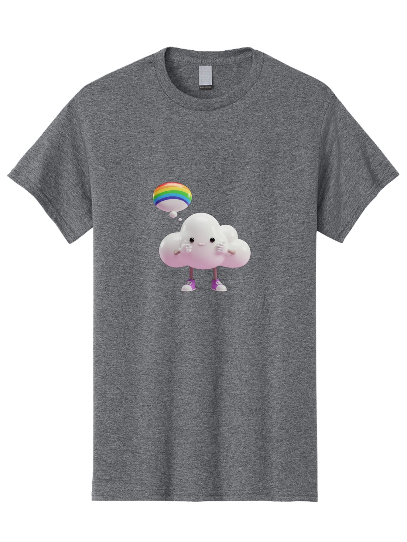 Cloud-With-Rainbow-Thought-Bubble Men'S Graphic Tee, 100% Cotton, Comfortable Casual Summer Wear, Machine Washable, Vintage Camera, Old Camera, Antique Camera, Black Camera, Classic Photography, Photography Equipment, Nostalgic Device, Bam059 6