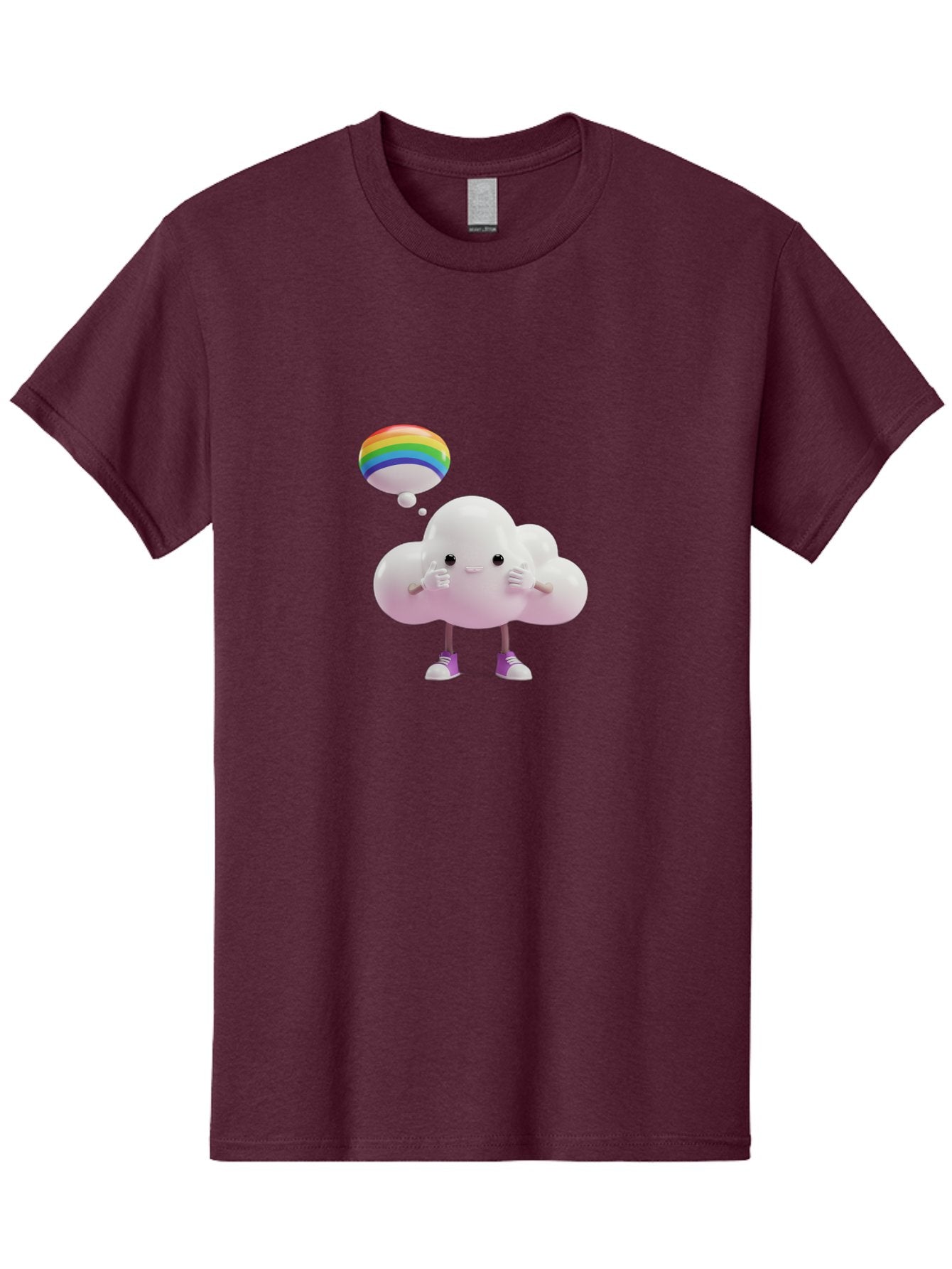 Cloud-With-Rainbow-Thought-Bubble Men'S Graphic Tee, 100% Cotton, Comfortable Casual Summer Wear, Machine Washable, Vintage Camera, Old Camera, Antique Camera, Black Camera, Classic Photography, Photography Equipment, Nostalgic Device, Bam059 11