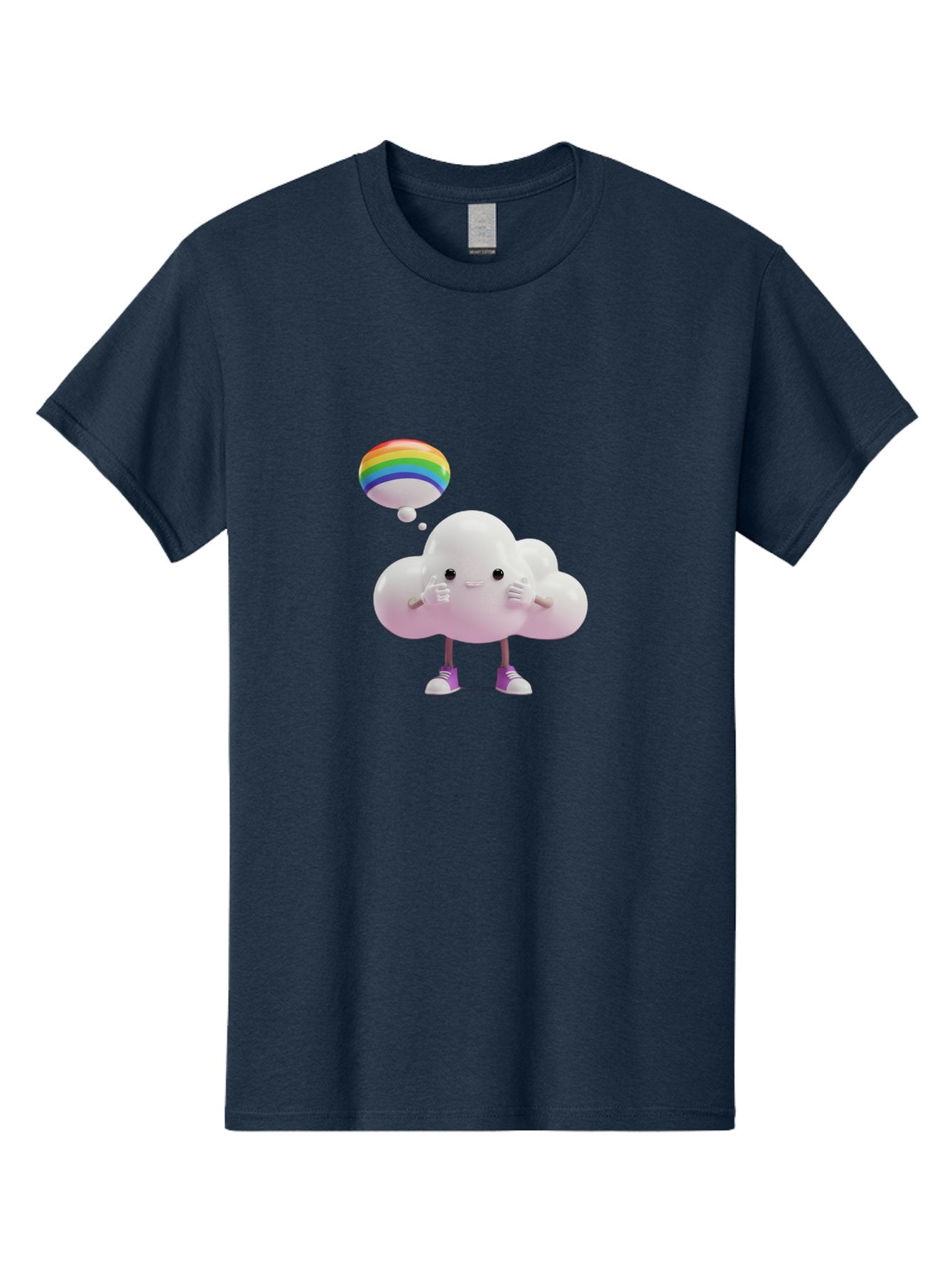 Cloud-With-Rainbow-Thought-Bubble Men'S Graphic Tee, 100% Cotton, Comfortable Casual Summer Wear, Machine Washable, Vintage Camera, Old Camera, Antique Camera, Black Camera, Classic Photography, Photography Equipment, Nostalgic Device, Bam059 13