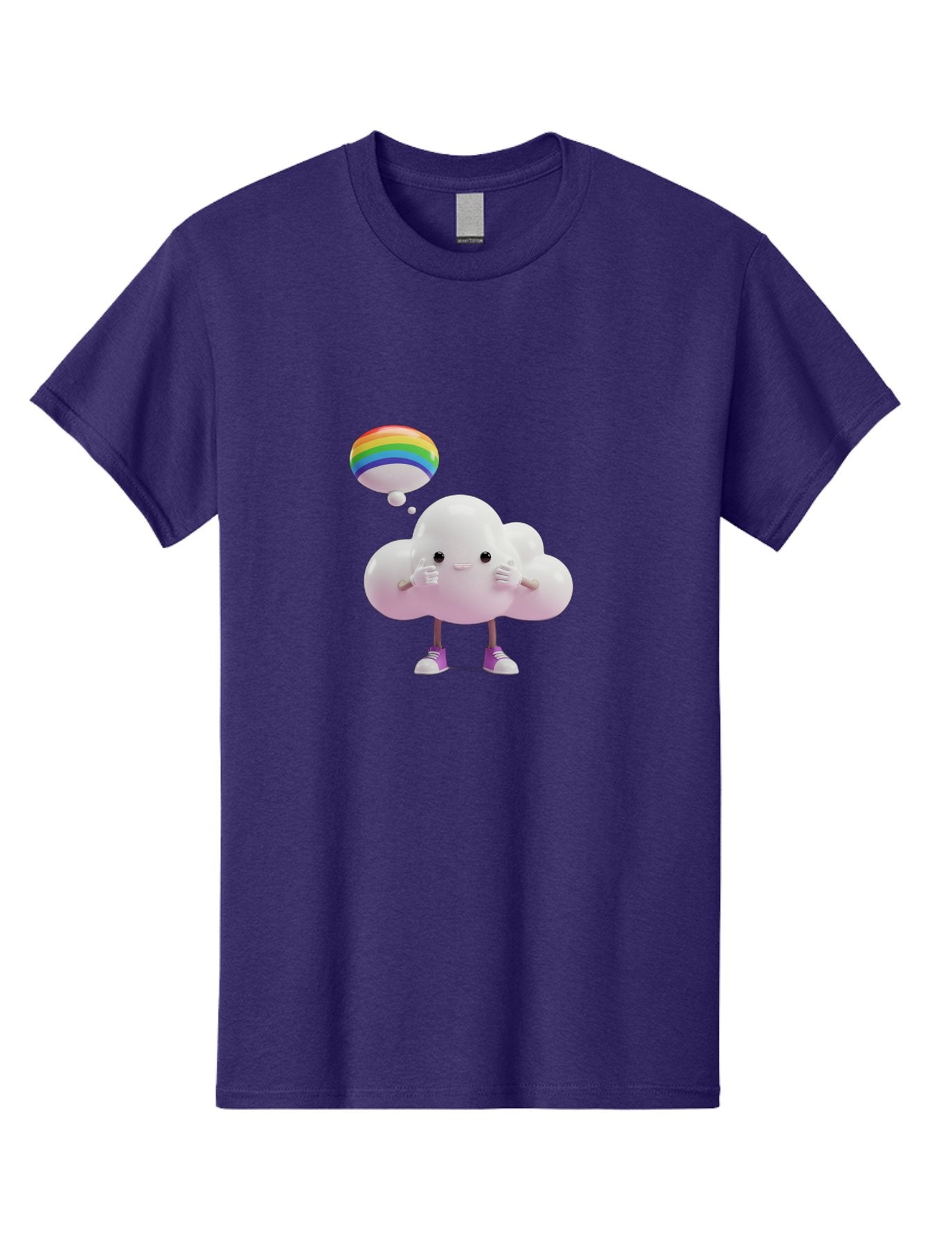 Cloud-With-Rainbow-Thought-Bubble Men'S Graphic Tee, 100% Cotton, Comfortable Casual Summer Wear, Machine Washable, Vintage Camera, Old Camera, Antique Camera, Black Camera, Classic Photography, Photography Equipment, Nostalgic Device, Bam059 8