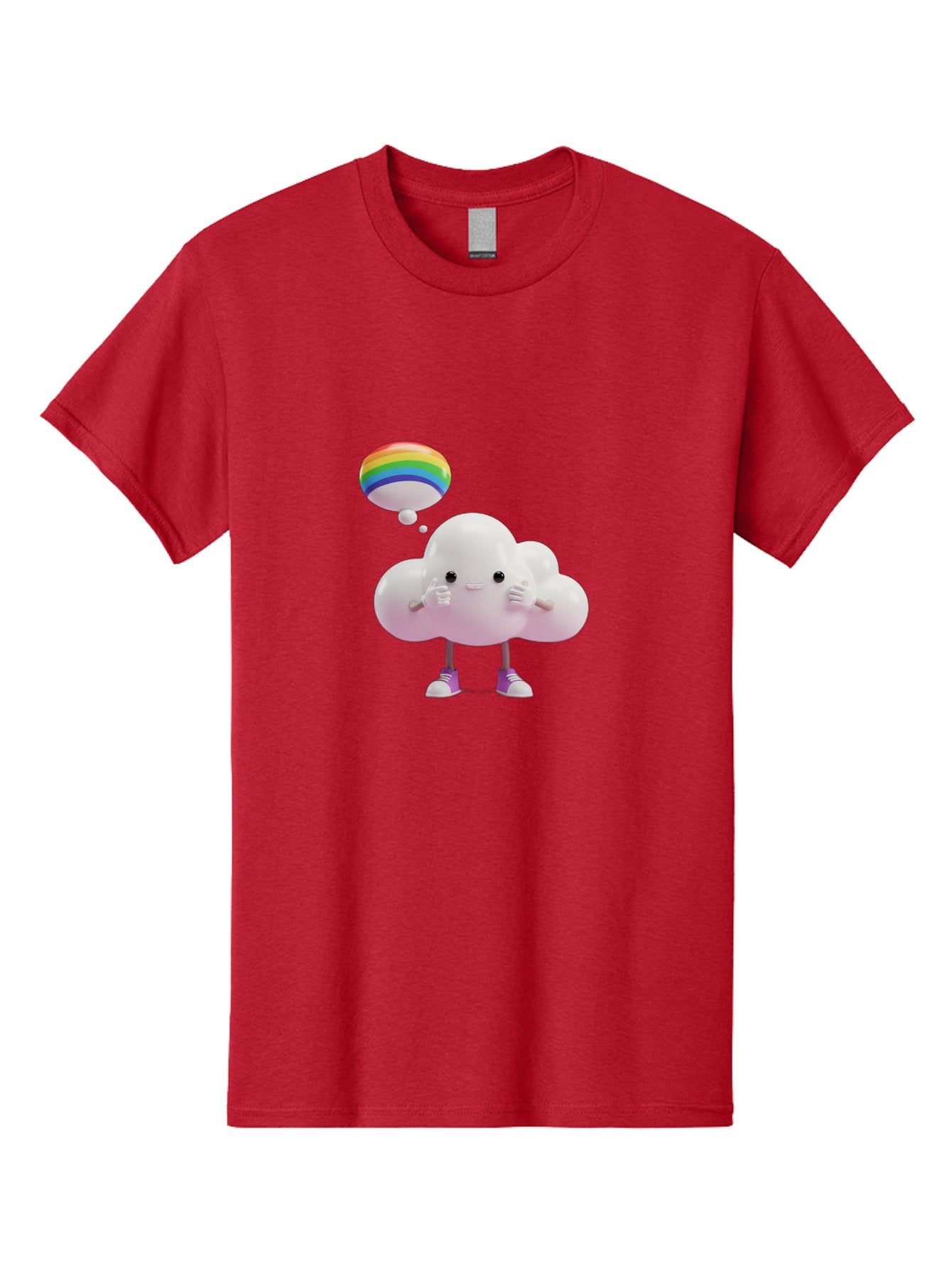 Cloud-With-Rainbow-Thought-Bubble Men'S Graphic Tee, 100% Cotton, Comfortable Casual Summer Wear, Machine Washable, Vintage Camera, Old Camera, Antique Camera, Black Camera, Classic Photography, Photography Equipment, Nostalgic Device, Bam059 10