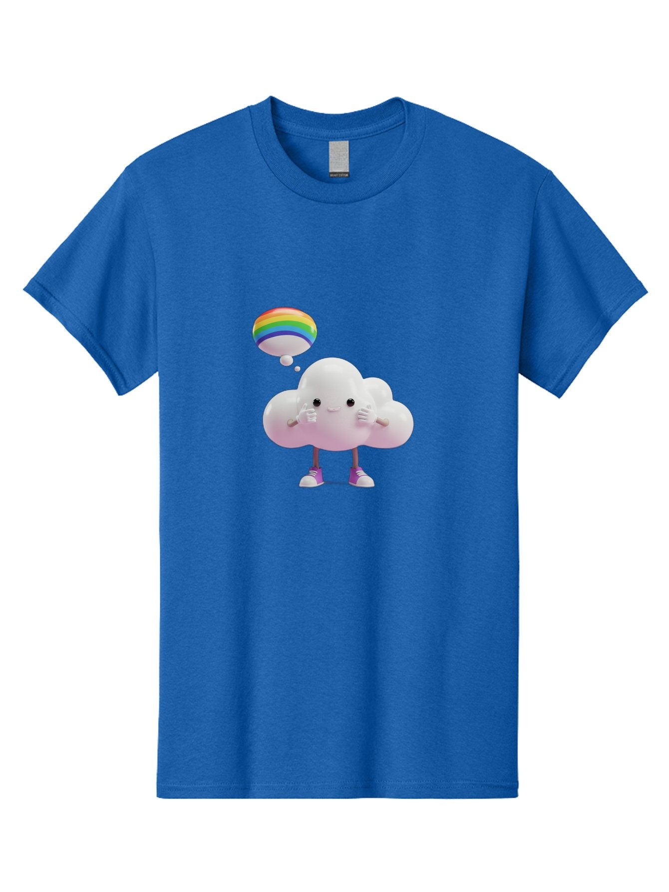 Cloud-With-Rainbow-Thought-Bubble Men'S Graphic Tee, 100% Cotton, Comfortable Casual Summer Wear, Machine Washable, Vintage Camera, Old Camera, Antique Camera, Black Camera, Classic Photography, Photography Equipment, Nostalgic Device, Bam059 3