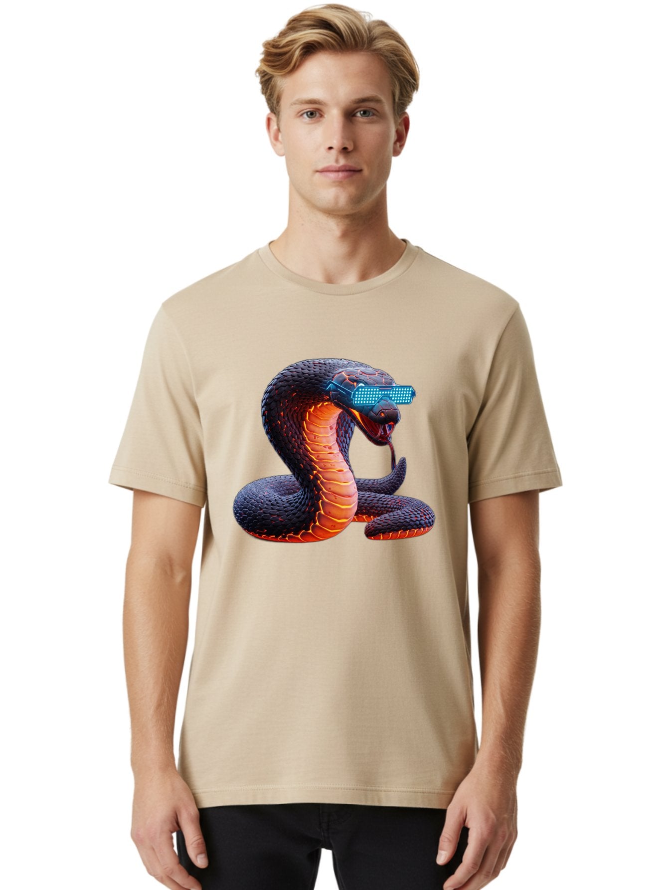 Cobra-Virtual-Reality Men'S Graphic Tee, 100% Cotton, Comfortable Casual Summer Wear, Machine Washable, Vintage Camera, Old Camera, Antique Camera, Black Camera, Classic Photography, Photography Equipment, Nostalgic Device, Film Camera, Bam065 26