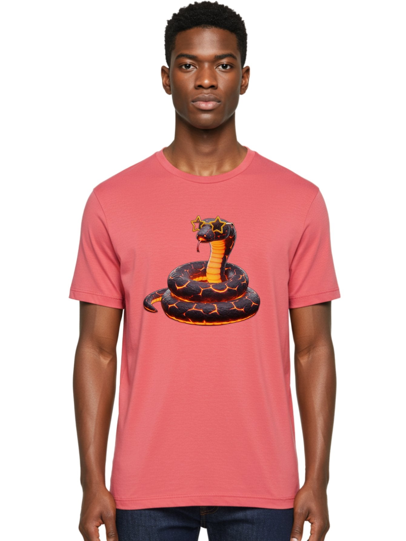 Cobra-With-Stars Men'S Graphic Tee, 100% Cotton, Comfortable Casual Summer Wear, Machine Washable, Vintage Camera, Old Camera, Antique Camera, Black Camera, Classic Photography, Photography Equipment, Nostalgic Device, Film Camera, Camera Art Bam066 21