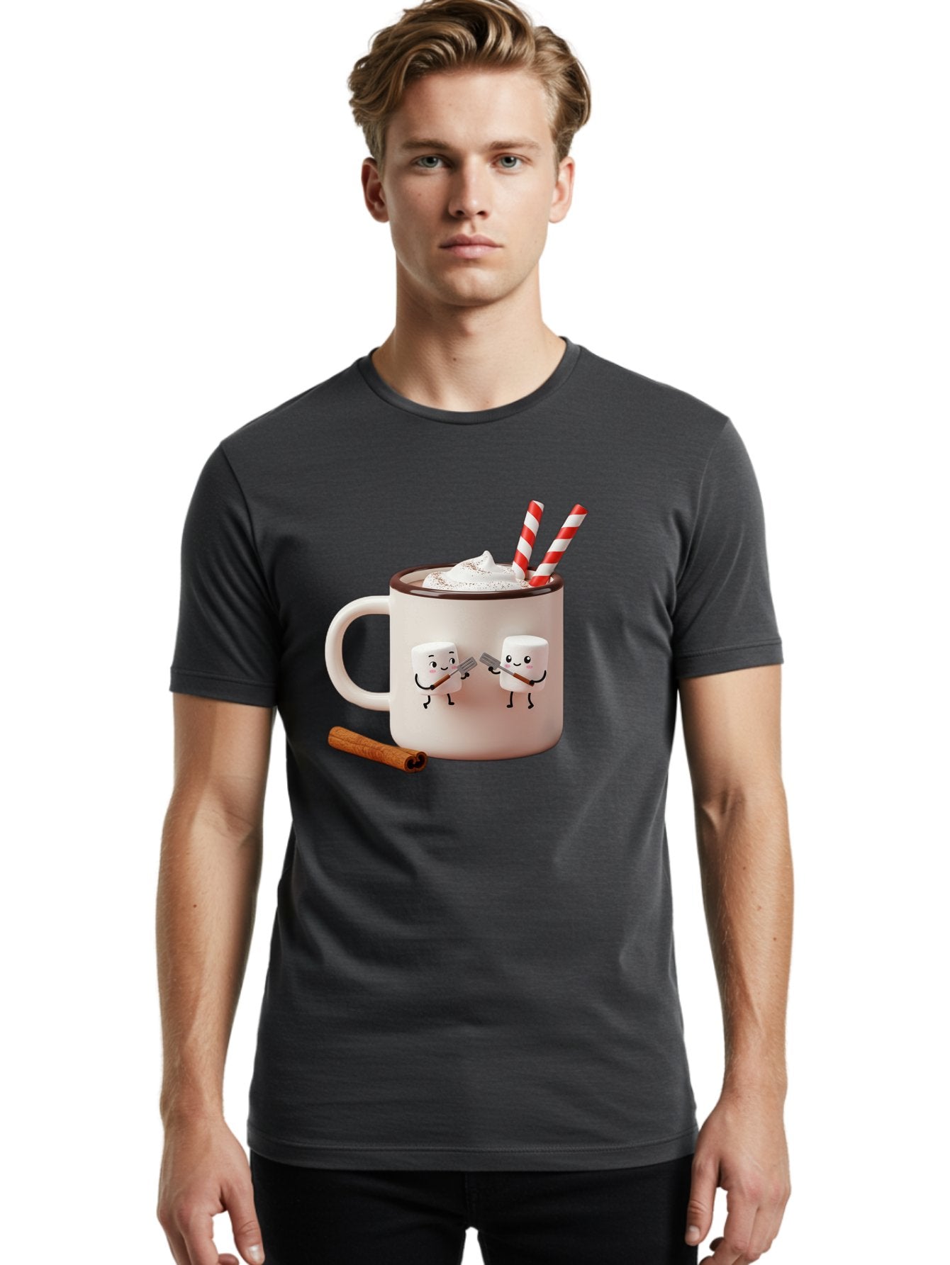 Cocoa-Mug Men'S Graphic Tee, 100% Cotton, Comfortable Casual Summer Wear, Machine Washable, Vintage Camera, Old Camera, Antique Camera, Black Camera, Classic Photography, Photography Equipment, Nostalgic Device, Film Camera, Camera Art Bam068 22