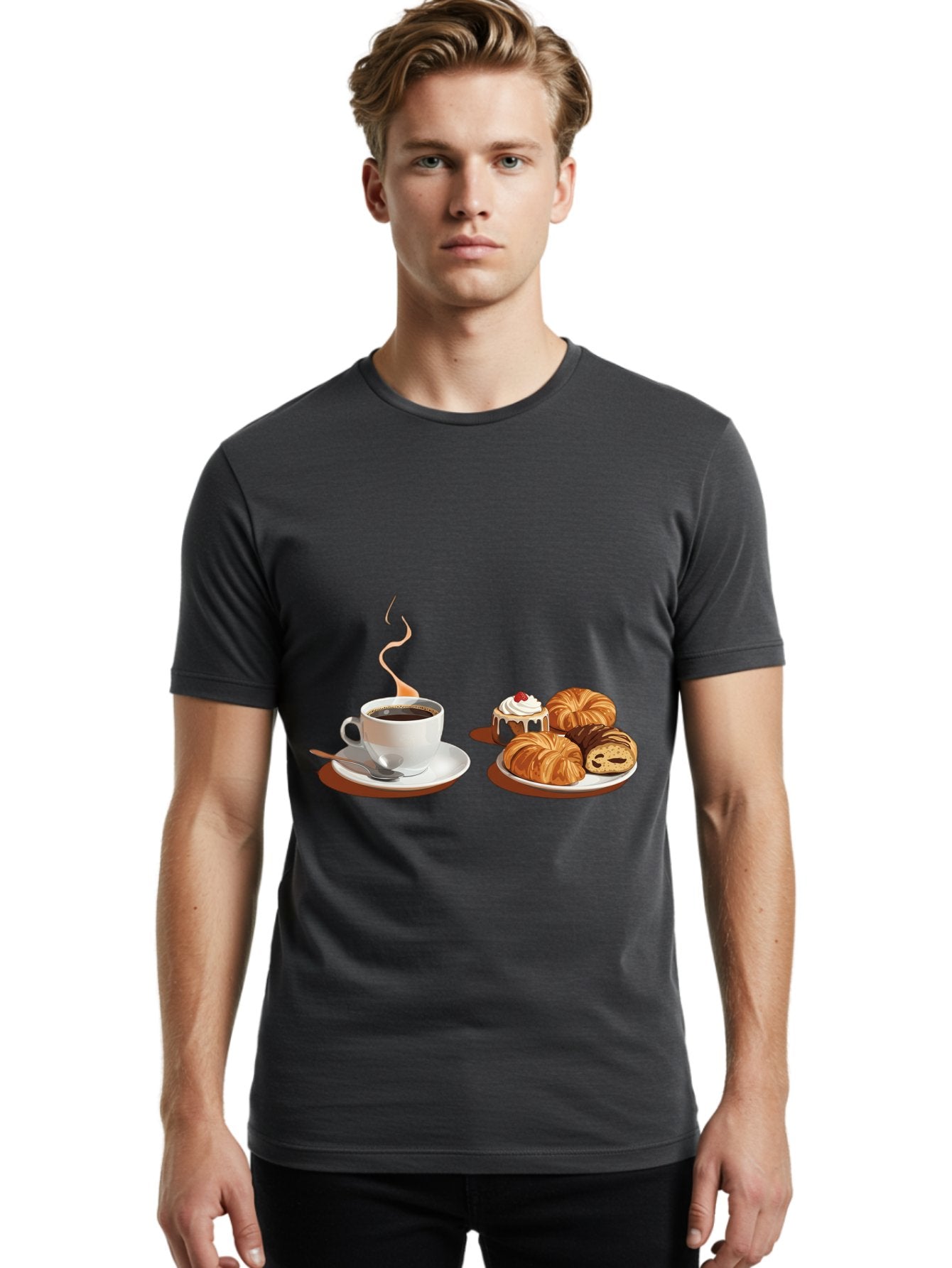 Coffee-And-Pastries Men'S Graphic Tee, 100% Cotton, Comfortable Casual Summer Wear, Machine Washable, Vintage Camera, Old Camera, Antique Camera, Black Camera, Classic Photography, Photography Equipment, Nostalgic Device, Film Camera, Bam069 23