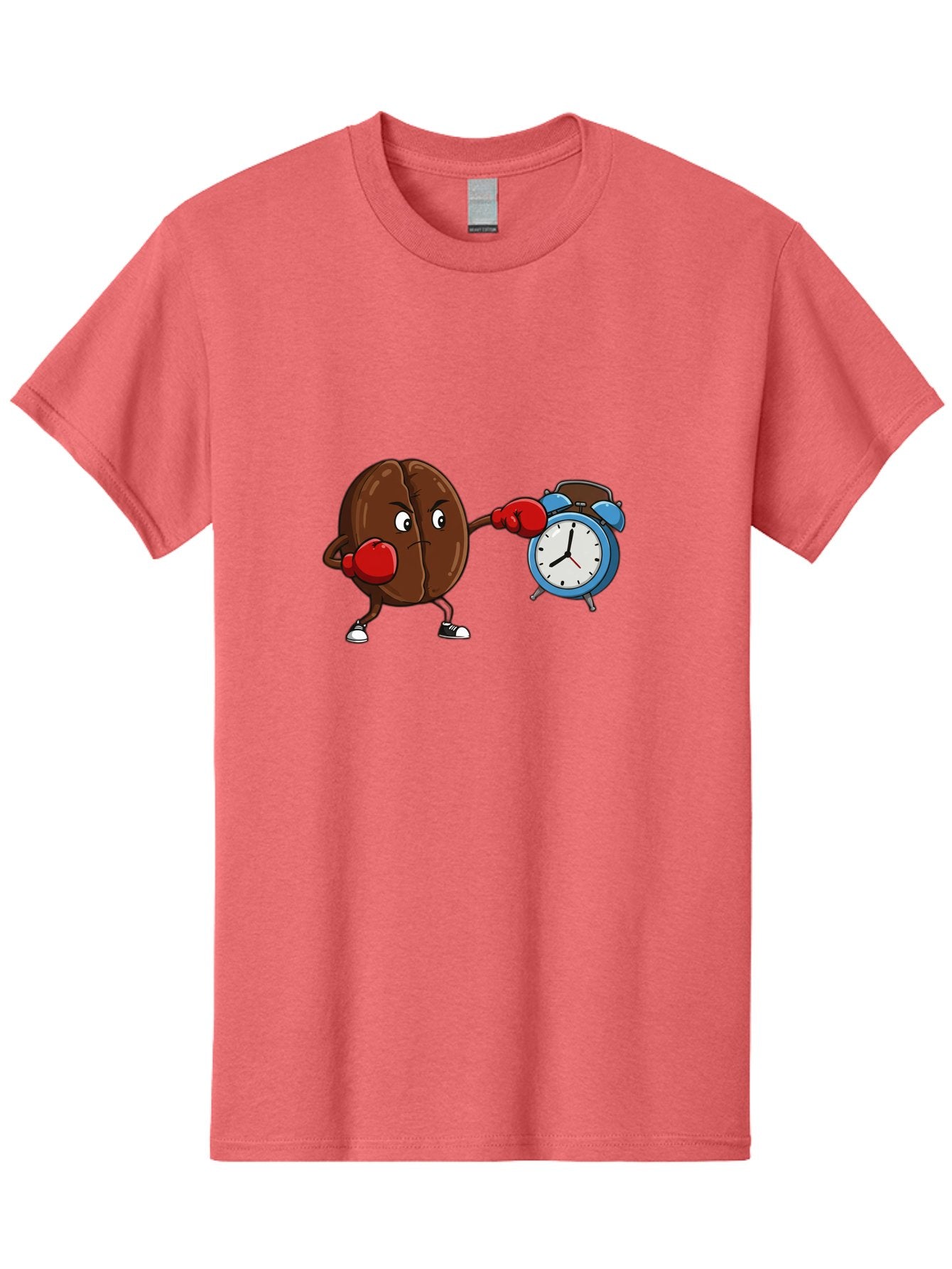 Coffee-Bean-Boxing-Alarm-Clock Men'S Graphic Tee, 100% Cotton, Comfortable Casual Summer Wear, Machine Washable, Vintage Camera, Old Camera, Antique Camera, Black Camera, Classic Photography, Photography Equipment, Nostalgic Device, Bam072 3