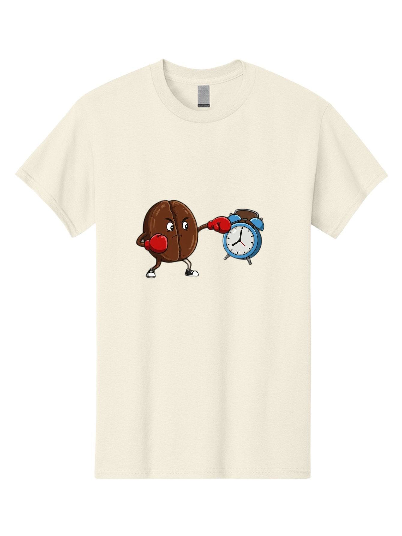 Coffee-Bean-Boxing-Alarm-Clock Men'S Graphic Tee, 100% Cotton, Comfortable Casual Summer Wear, Machine Washable, Vintage Camera, Old Camera, Antique Camera, Black Camera, Classic Photography, Photography Equipment, Nostalgic Device, Bam072