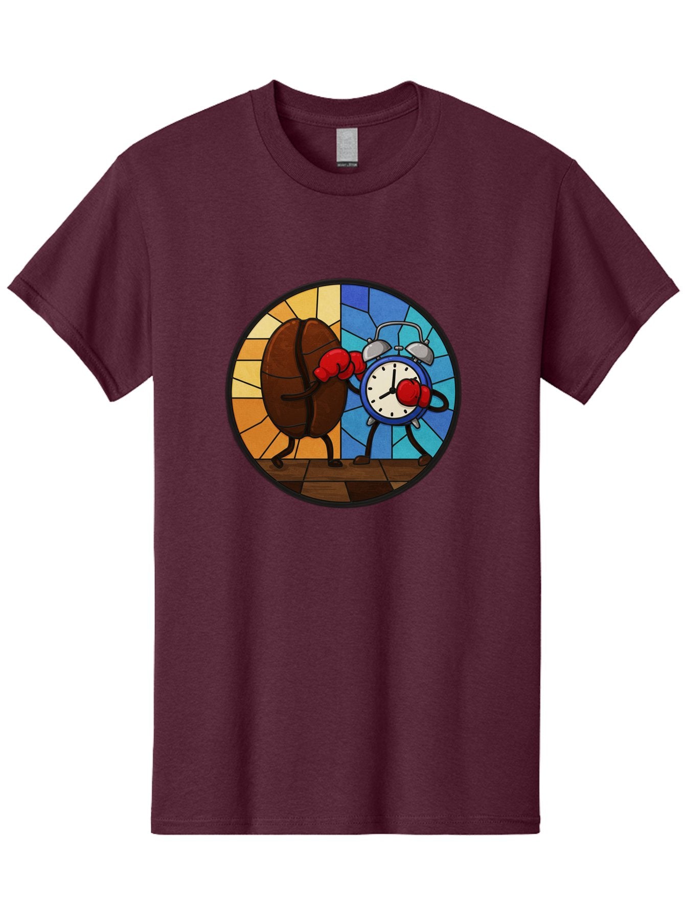 Coffee-Bean-Vs-Alarm-Clock-1 Men'S Graphic Tee, 100% Cotton, Comfortable Casual Summer Wear, Machine Washable, Vintage Camera, Old Camera, Antique Camera, Black Camera, Classic Photography, Photography Equipment, Nostalgic Device, Film Camera, Bam075