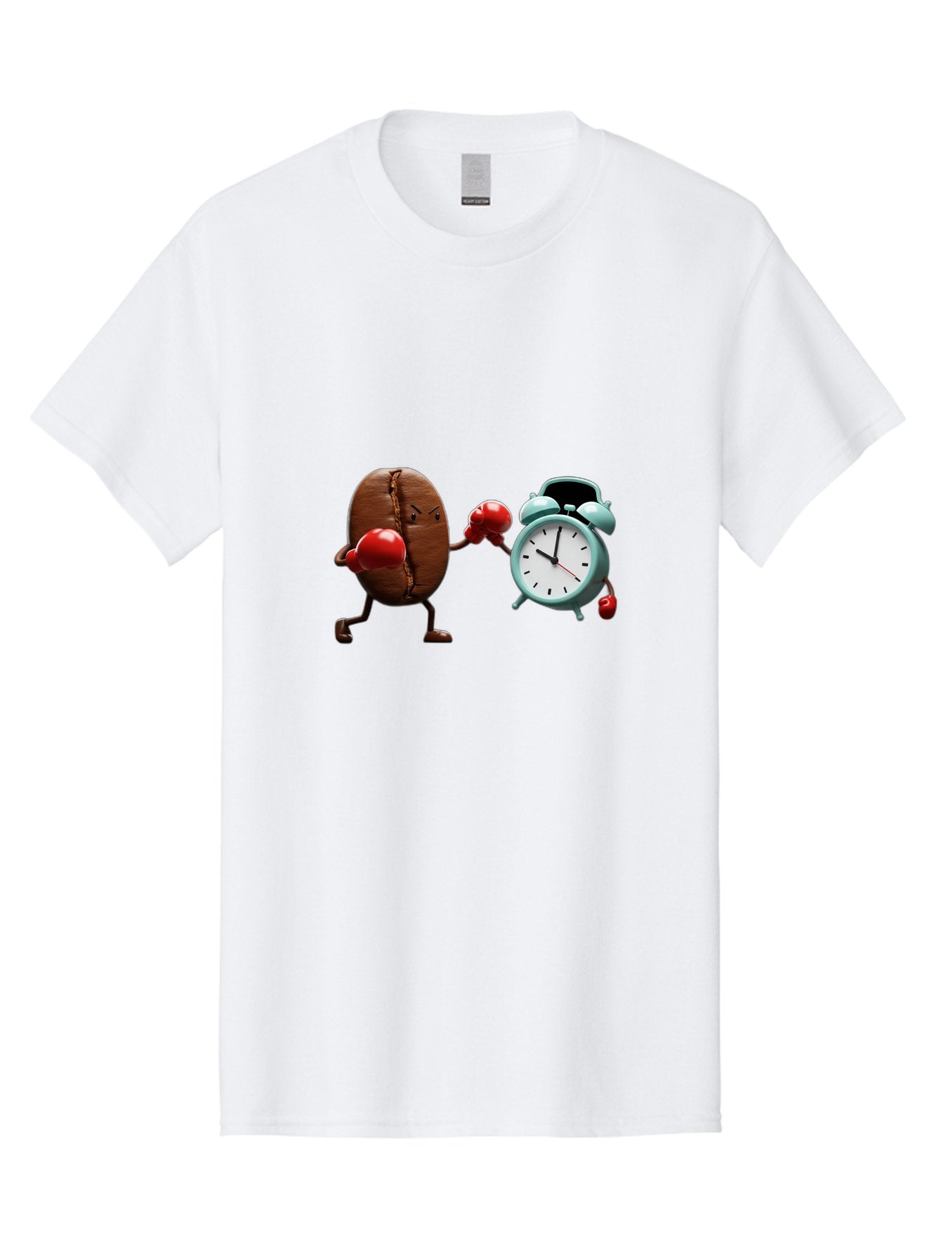 Coffee-Bean-Vs-Alarm-Clock-2 Men'S Graphic Tee, 100% Cotton, Comfortable Casual Summer Wear, Machine Washable, Vintage Camera, Old Camera, Antique Camera, Black Camera, Classic Photography, Photography Equipment, Nostalgic Device, Film Camera, Bam076 12