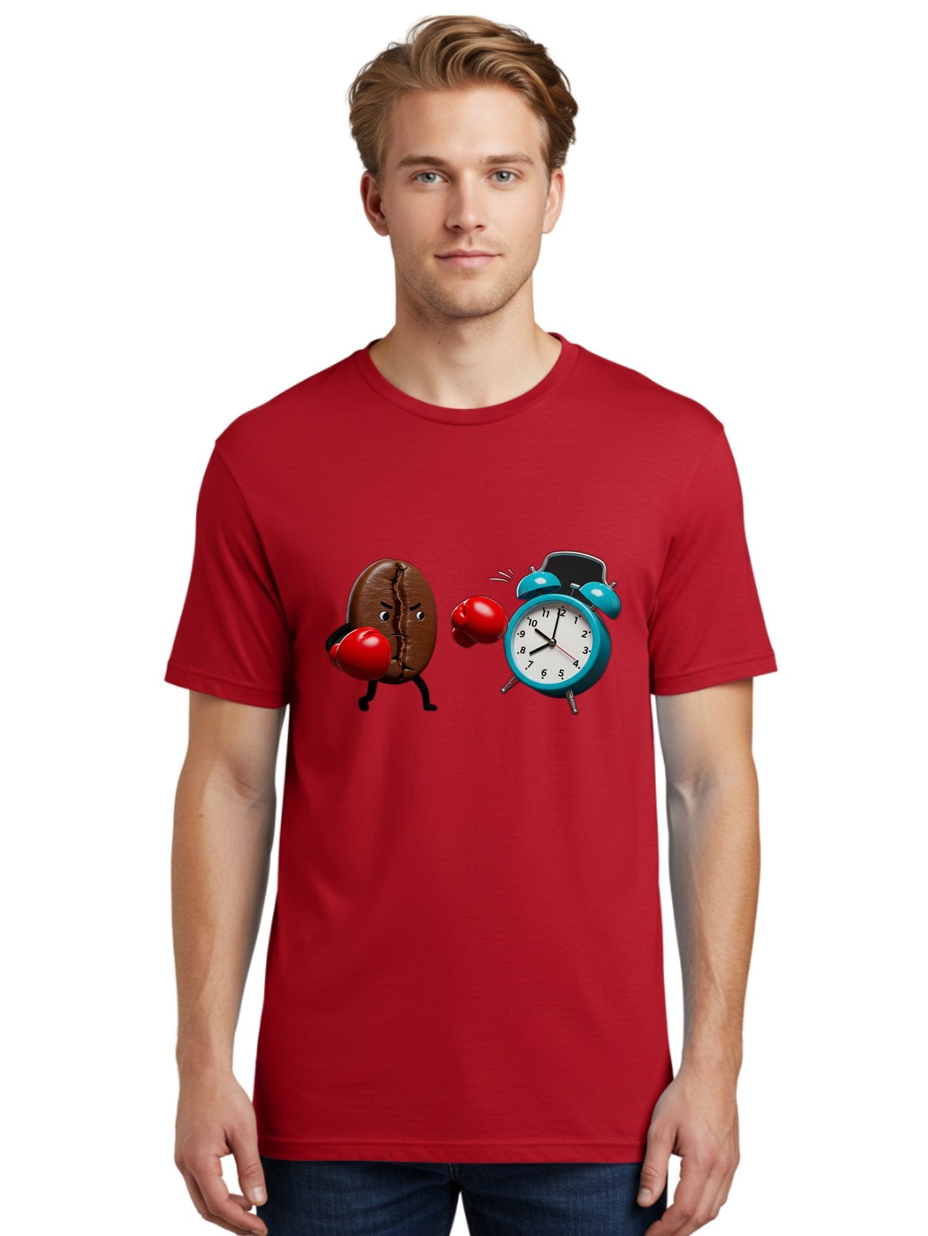 Coffee-Bean-Vs-Alarm-Clock Men'S Graphic Tee, 100% Cotton, Comfortable Casual Summer Wear, Machine Washable, Vintage Camera, Old Camera, Antique Camera, Black Camera, Classic Photography, Photography Equipment, Nostalgic Device, Film Camera, Bam077 26