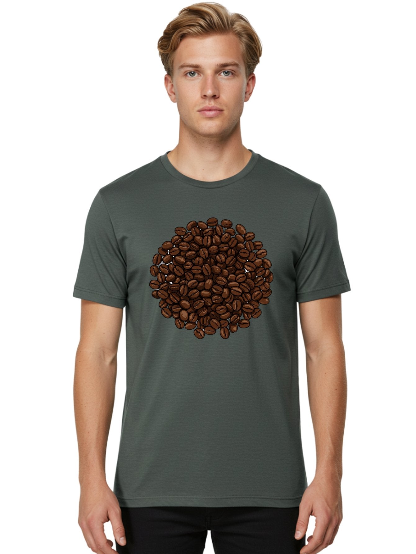 Coffee-Beans Men'S Graphic Tee, 100% Cotton, Comfortable Casual Summer Wear, Machine Washable, Vintage Camera, Old Camera, Antique Camera, Black Camera, Classic Photography, Photography Equipment, Nostalgic Device, Film Camera, Camera Art Bam078 30