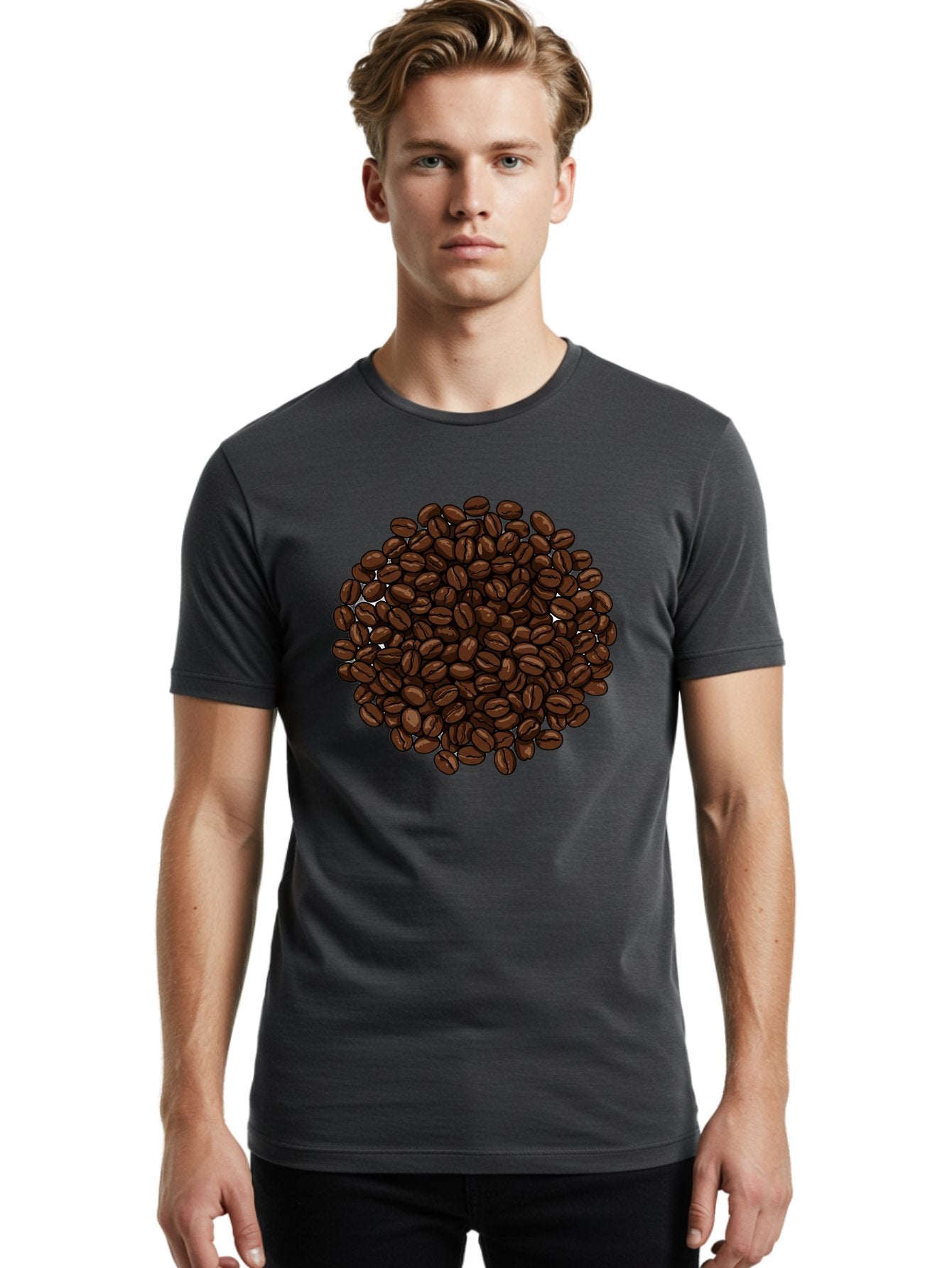Coffee-Beans Men'S Graphic Tee, 100% Cotton, Comfortable Casual Summer Wear, Machine Washable, Vintage Camera, Old Camera, Antique Camera, Black Camera, Classic Photography, Photography Equipment, Nostalgic Device, Film Camera, Camera Art Bam078 20