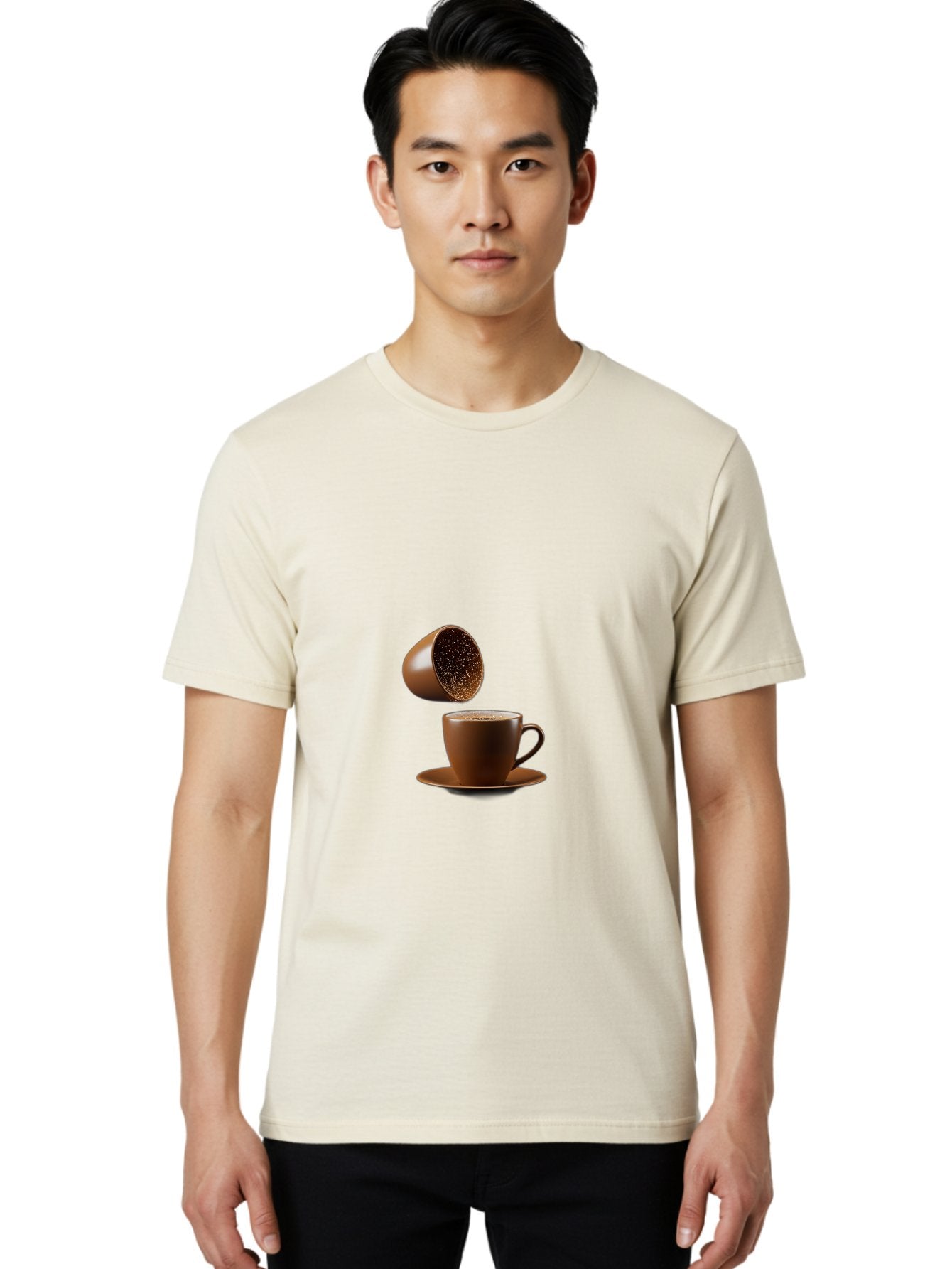 Coffee-Capsule-And-Mug Men'S Graphic Tee, 100% Cotton, Comfortable Casual Summer Wear, Machine Washable, Vintage Camera, Old Camera, Antique Camera, Black Camera, Classic Photography, Photography Equipment, Nostalgic Device, Film Camera, Bam079 28
