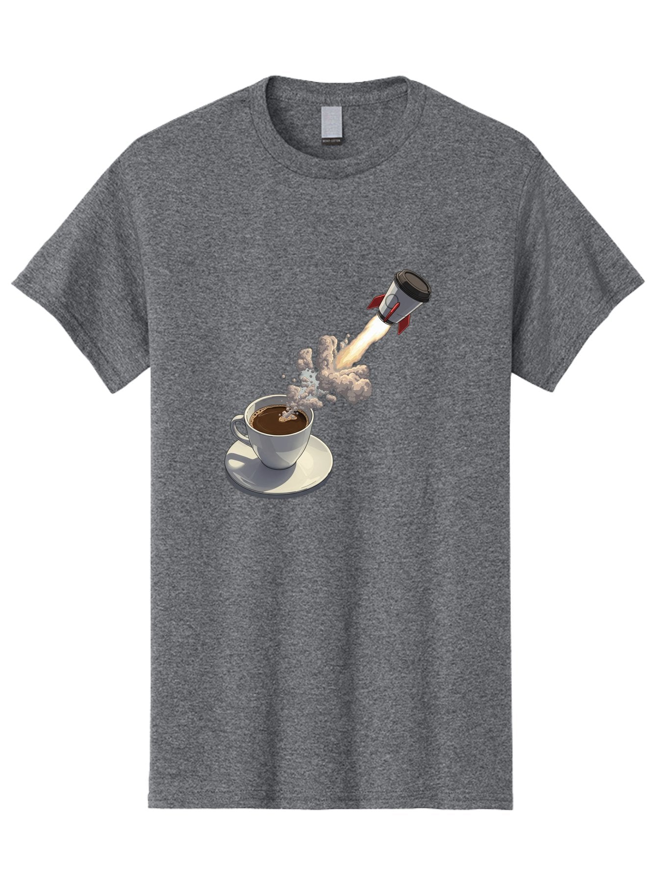 Coffee-Cup-Rocket Men'S Graphic Tee, 100% Cotton, Comfortable Casual Summer Wear, Machine Washable, Vintage Camera, Old Camera, Antique Camera, Black Camera, Classic Photography, Photography Equipment, Nostalgic Device, Film Camera, Camera Art Bam082 11