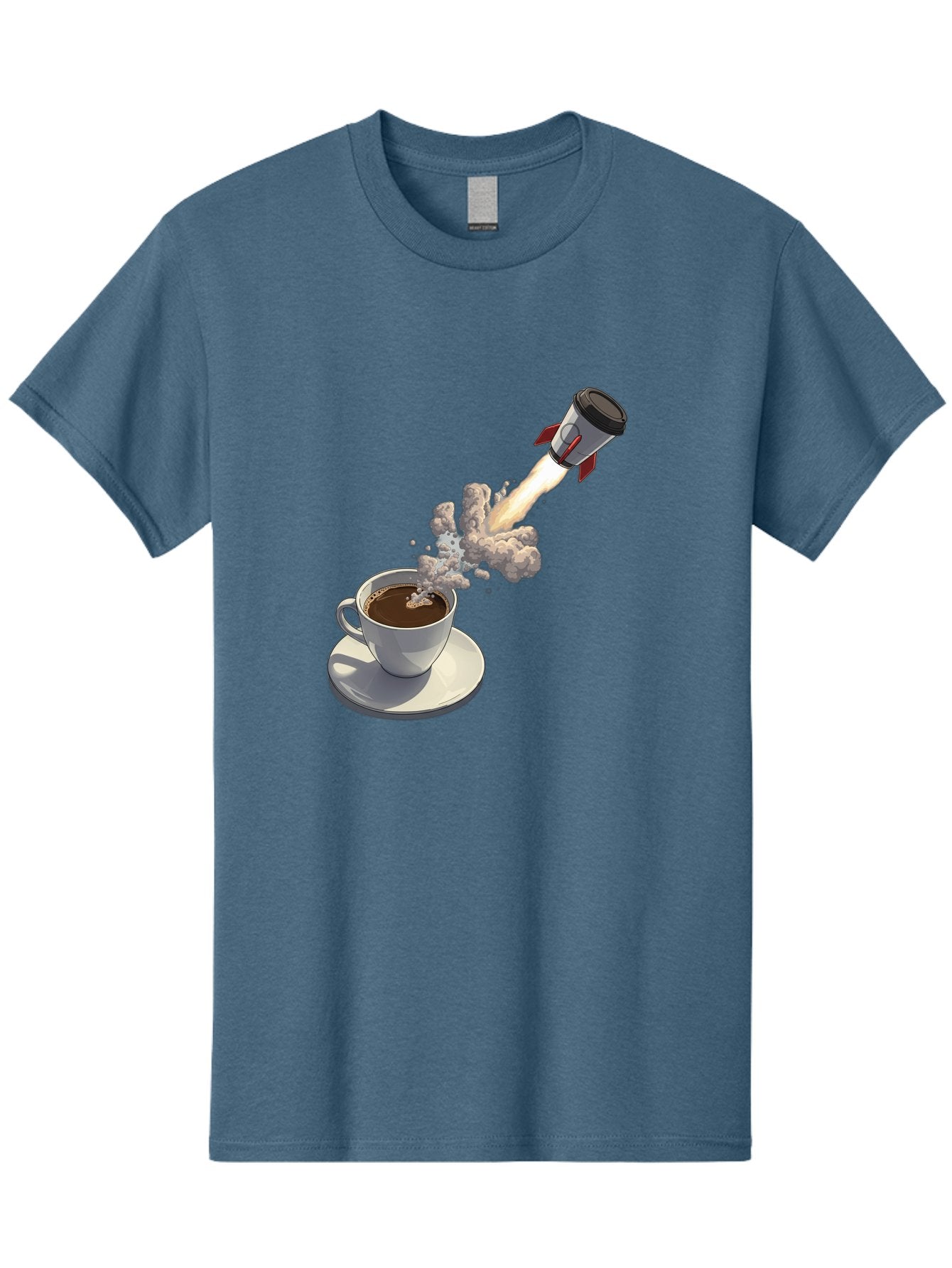 Coffee-Cup-Rocket Men'S Graphic Tee, 100% Cotton, Comfortable Casual Summer Wear, Machine Washable, Vintage Camera, Old Camera, Antique Camera, Black Camera, Classic Photography, Photography Equipment, Nostalgic Device, Film Camera, Camera Art Bam082 12