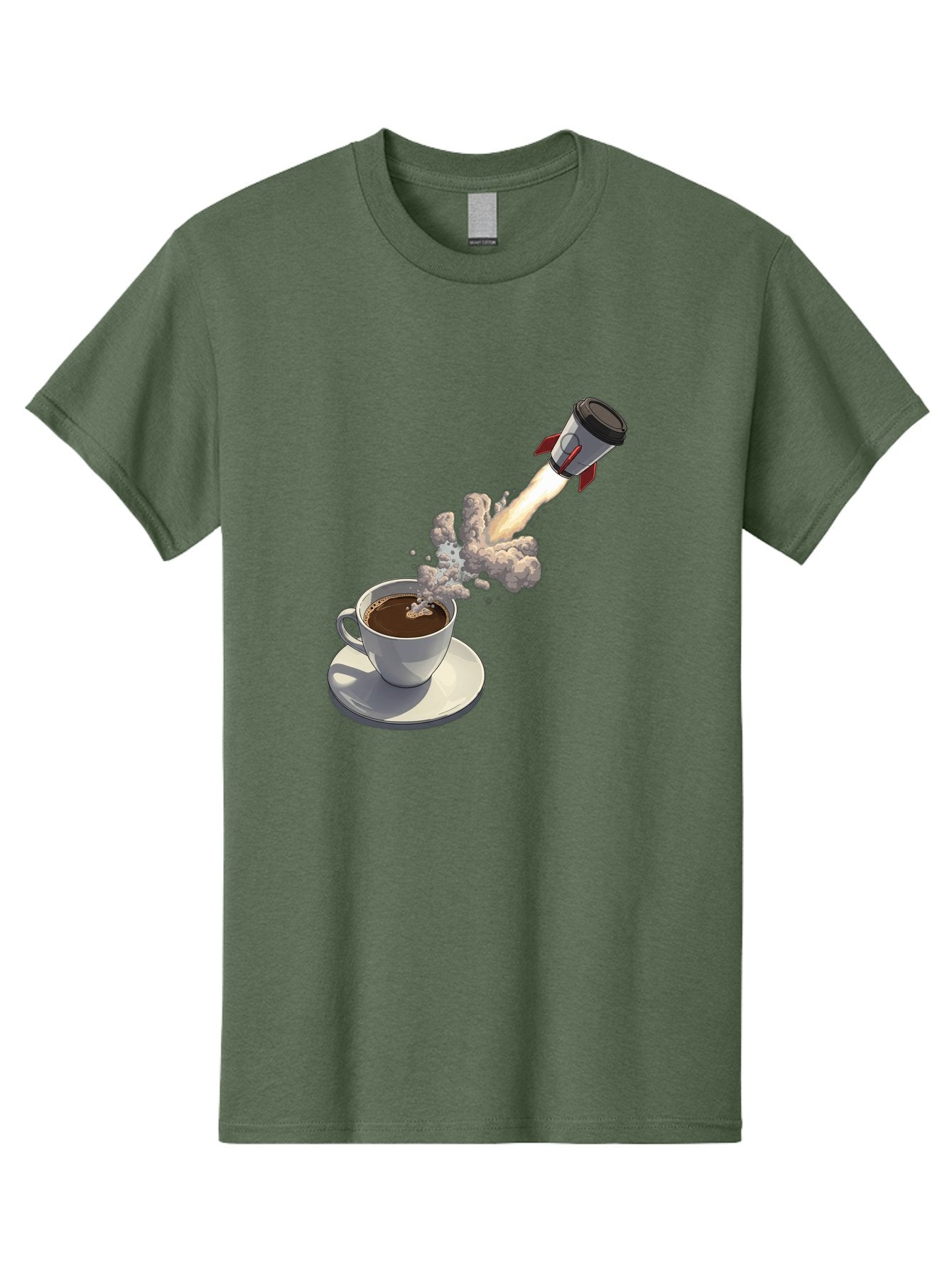 Coffee-Cup-Rocket Men'S Graphic Tee, 100% Cotton, Comfortable Casual Summer Wear, Machine Washable, Vintage Camera, Old Camera, Antique Camera, Black Camera, Classic Photography, Photography Equipment, Nostalgic Device, Film Camera, Camera Art Bam082 10