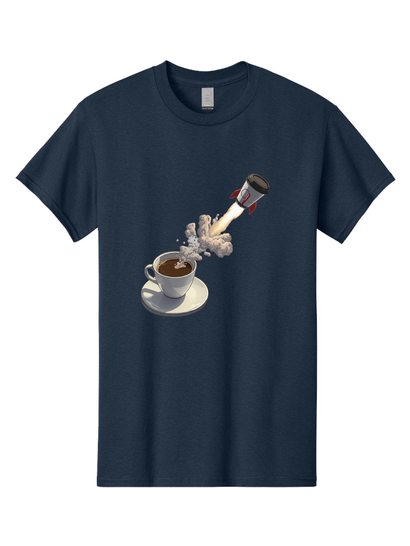 Coffee-Cup-Rocket Men'S Graphic Tee, 100% Cotton, Comfortable Casual Summer Wear, Machine Washable, Vintage Camera, Old Camera, Antique Camera, Black Camera, Classic Photography, Photography Equipment, Nostalgic Device, Film Camera, Camera Art Bam082 5