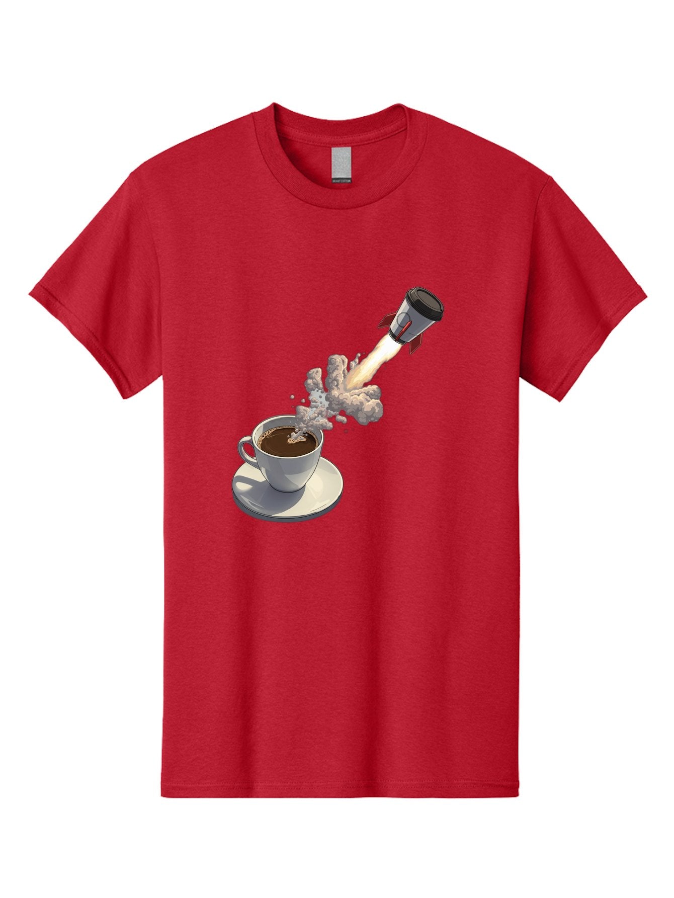 Coffee-Cup-Rocket Men'S Graphic Tee, 100% Cotton, Comfortable Casual Summer Wear, Machine Washable, Vintage Camera, Old Camera, Antique Camera, Black Camera, Classic Photography, Photography Equipment, Nostalgic Device, Film Camera, Camera Art Bam082 4