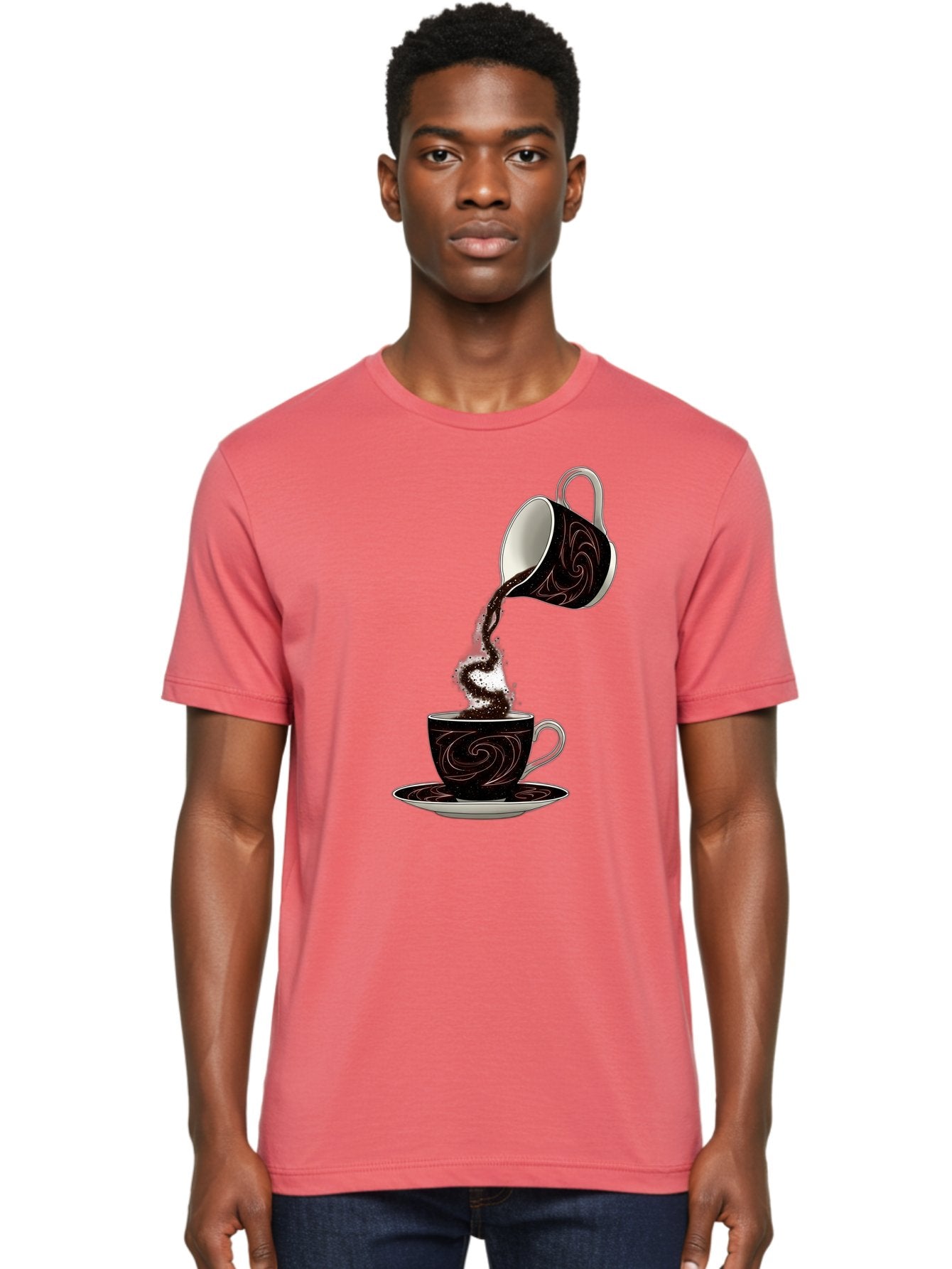 Coffee-Pouring Men'S Graphic Tee, 100% Cotton, Comfortable Casual Summer Wear, Machine Washable, Vintage Camera, Old Camera, Antique Camera, Black Camera, Classic Photography, Photography Equipment, Nostalgic Device, Film Camera, Camera Art Bam084 16
