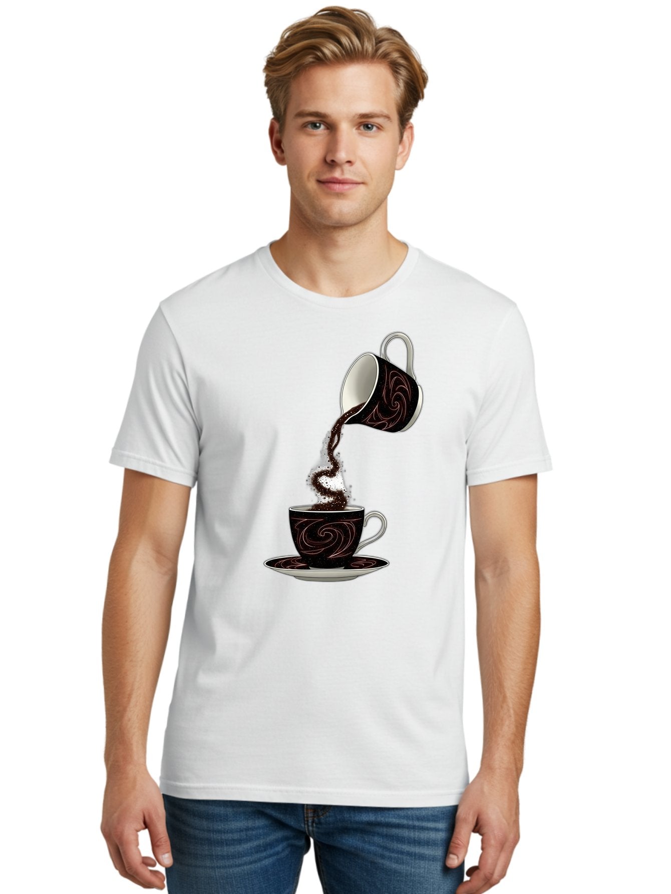 Coffee-Pouring Men'S Graphic Tee, 100% Cotton, Comfortable Casual Summer Wear, Machine Washable, Vintage Camera, Old Camera, Antique Camera, Black Camera, Classic Photography, Photography Equipment, Nostalgic Device, Film Camera, Camera Art Bam084 29