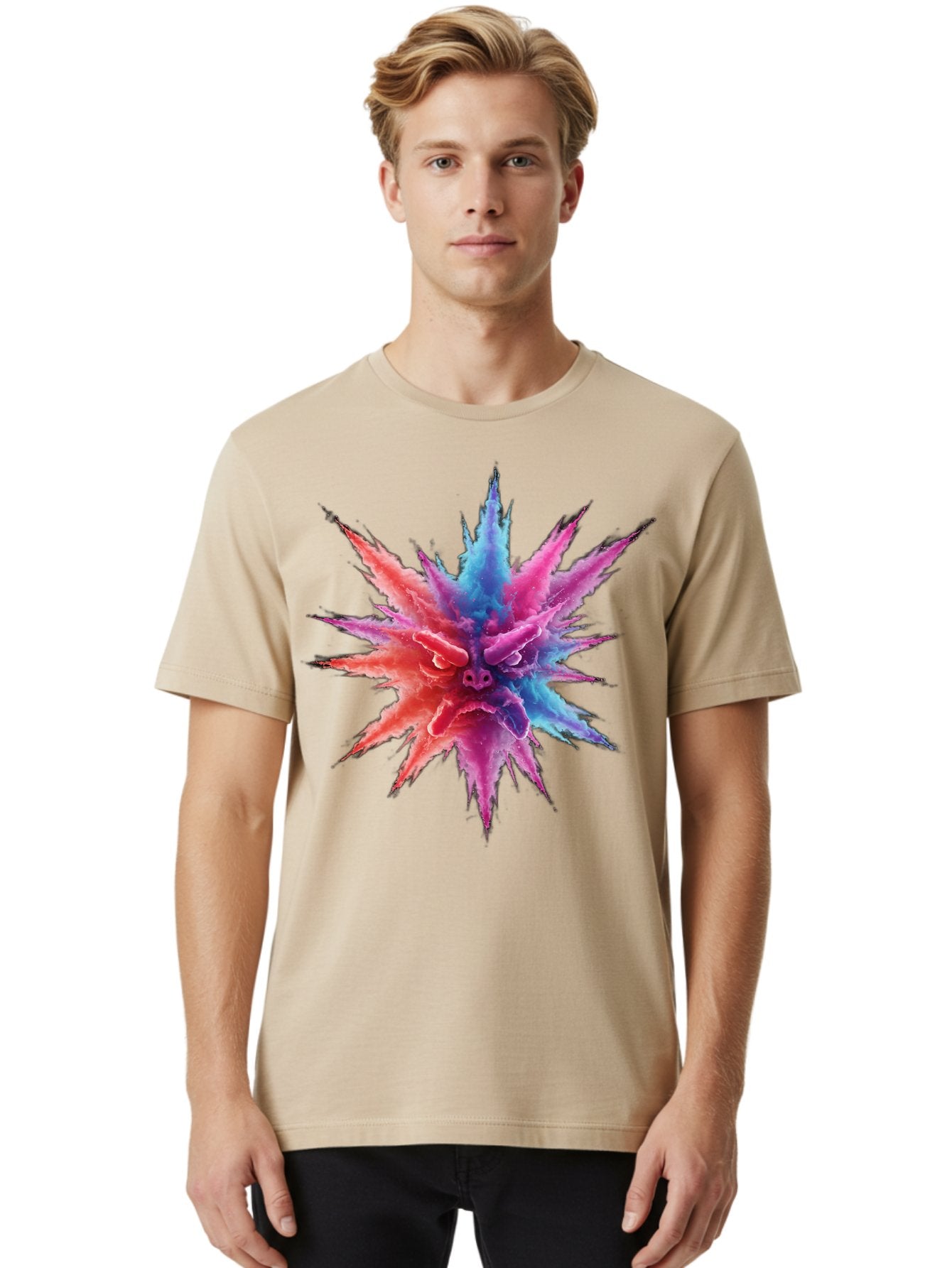 Color-Explosion Men'S Graphic Tee, 100% Cotton, Comfortable Casual Summer Wear, Machine Washable, Vintage Camera, Old Camera, Antique Camera, Black Camera, Classic Photography, Photography Equipment, Nostalgic Device, Film Camera, Camera Art Bam094 17