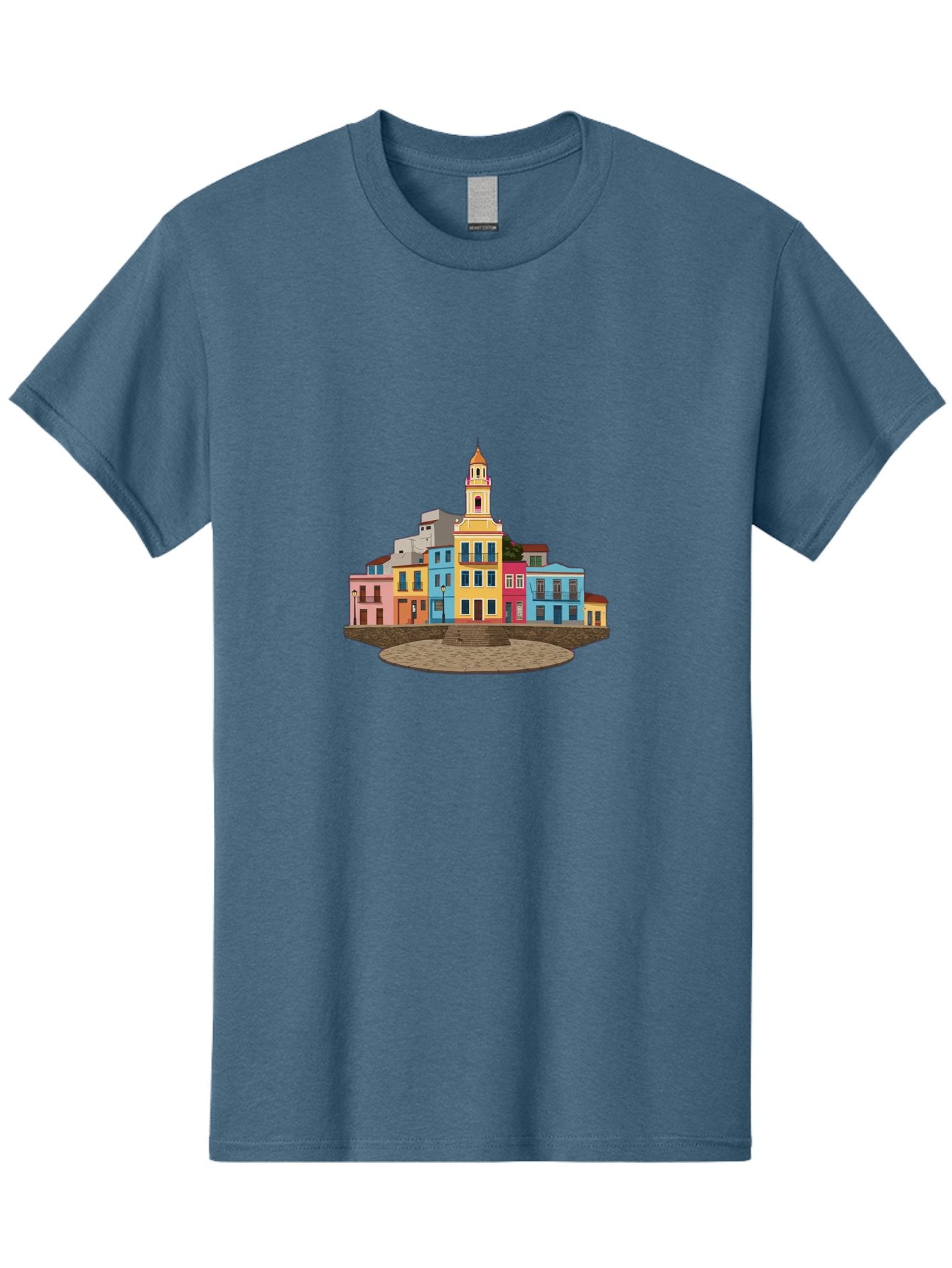 Colorful-Buildings Men'S Graphic Tee, 100% Cotton, Comfortable Casual Summer Wear, Machine Washable, Vintage Camera, Old Camera, Antique Camera, Black Camera, Classic Photography, Photography Equipment, Nostalgic Device, Film Camera, Bam095