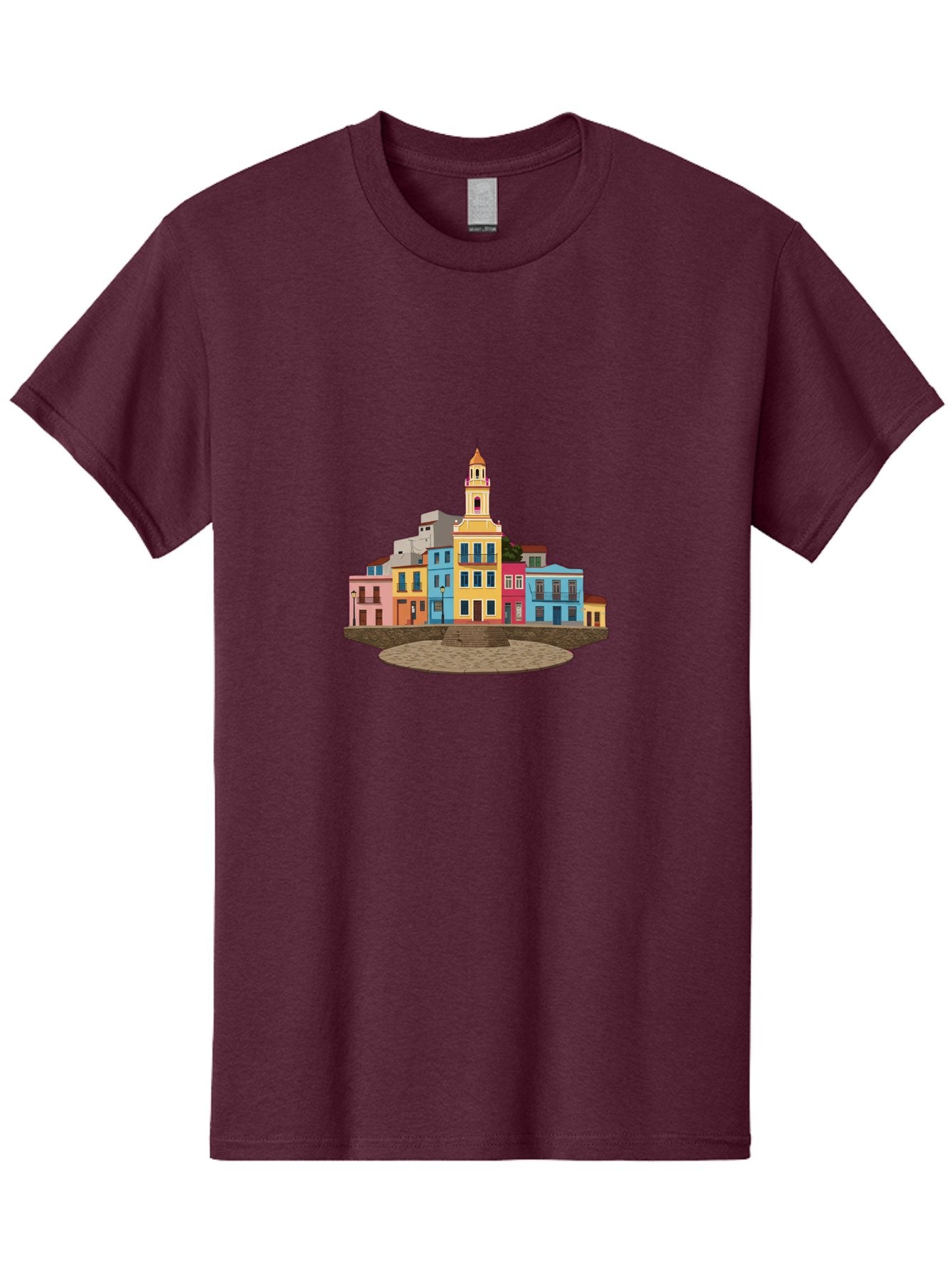 Colorful-Buildings Men'S Graphic Tee, 100% Cotton, Comfortable Casual Summer Wear, Machine Washable, Vintage Camera, Old Camera, Antique Camera, Black Camera, Classic Photography, Photography Equipment, Nostalgic Device, Film Camera, Bam095 3