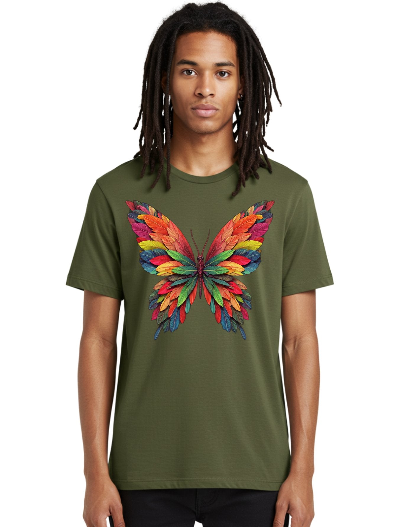Colorful-Butterfly Men'S Graphic Tee, 100% Cotton, Comfortable Casual Summer Wear, Machine Washable, Vintage Camera, Old Camera, Antique Camera, Black Camera, Classic Photography, Photography Equipment, Nostalgic Device, Film Camera, Bam096 21