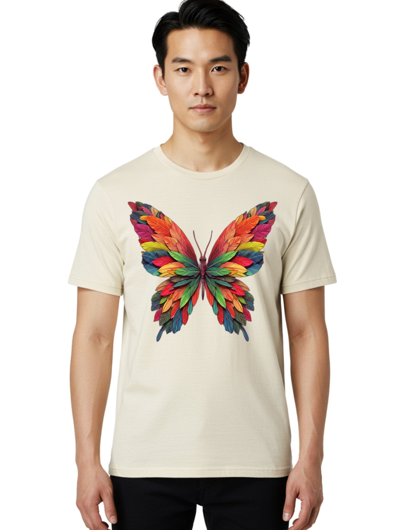 Colorful-Butterfly Men'S Graphic Tee, 100% Cotton, Comfortable Casual Summer Wear, Machine Washable, Vintage Camera, Old Camera, Antique Camera, Black Camera, Classic Photography, Photography Equipment, Nostalgic Device, Film Camera, Bam096 19