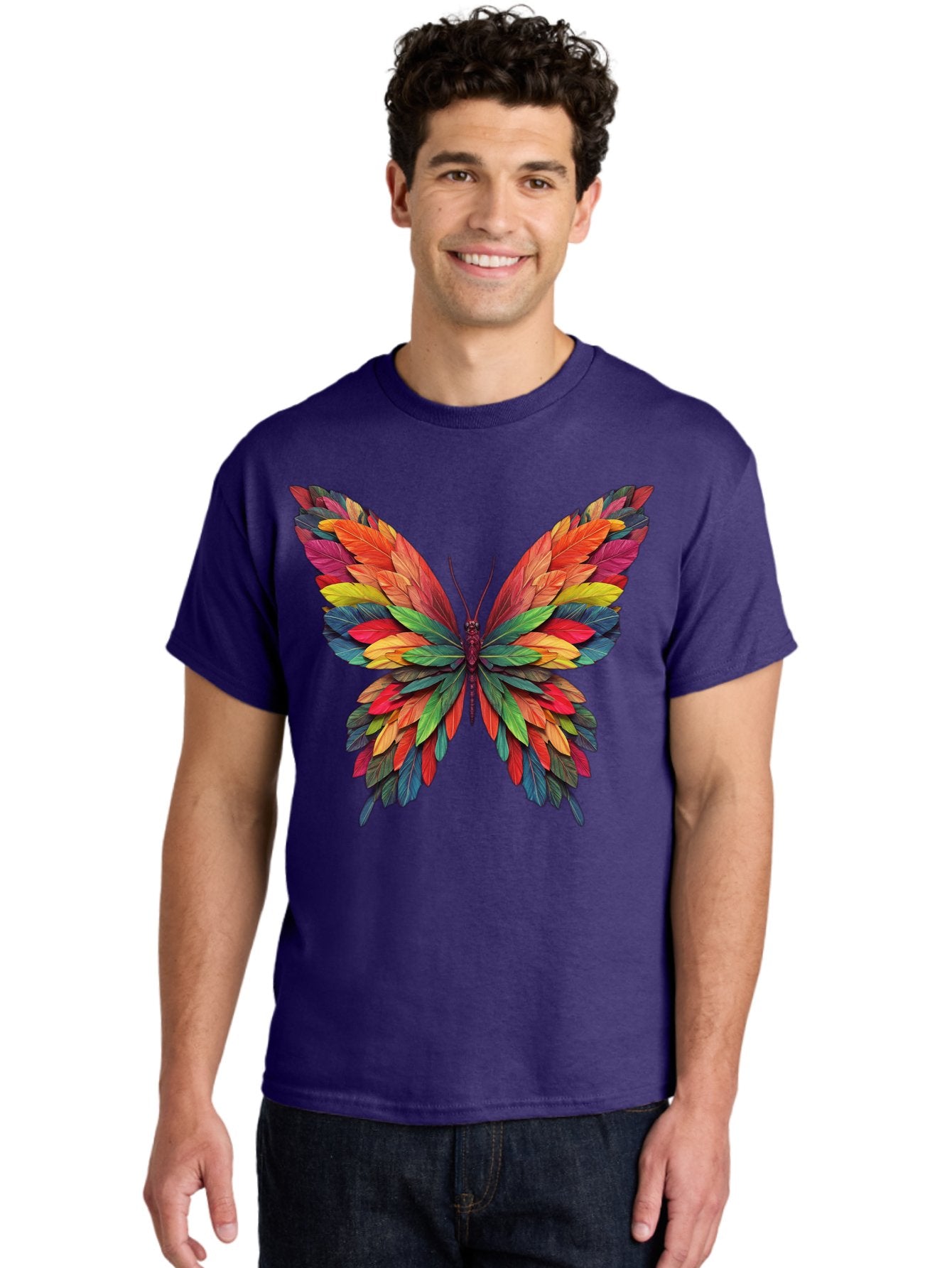 Colorful-Butterfly Men'S Graphic Tee, 100% Cotton, Comfortable Casual Summer Wear, Machine Washable, Vintage Camera, Old Camera, Antique Camera, Black Camera, Classic Photography, Photography Equipment, Nostalgic Device, Film Camera, Bam096 18