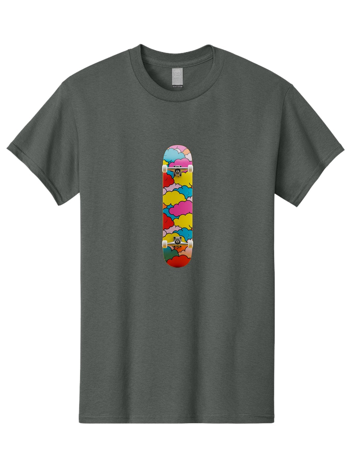 Colorful-Clouds-Skateboard Men'S Graphic Tee, 100% Cotton, Comfortable Casual Summer Wear, Machine Washable, Vintage Camera, Old Camera, Antique Camera, Black Camera, Classic Photography, Photography Equipment, Nostalgic Device, Film Camera, Bam097 8