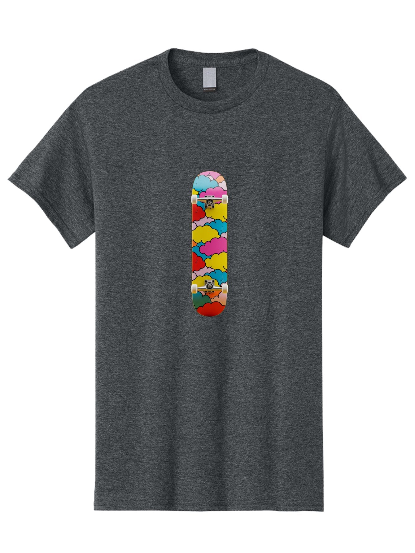 Colorful-Clouds-Skateboard Men'S Graphic Tee, 100% Cotton, Comfortable Casual Summer Wear, Machine Washable, Vintage Camera, Old Camera, Antique Camera, Black Camera, Classic Photography, Photography Equipment, Nostalgic Device, Film Camera, Bam097 4